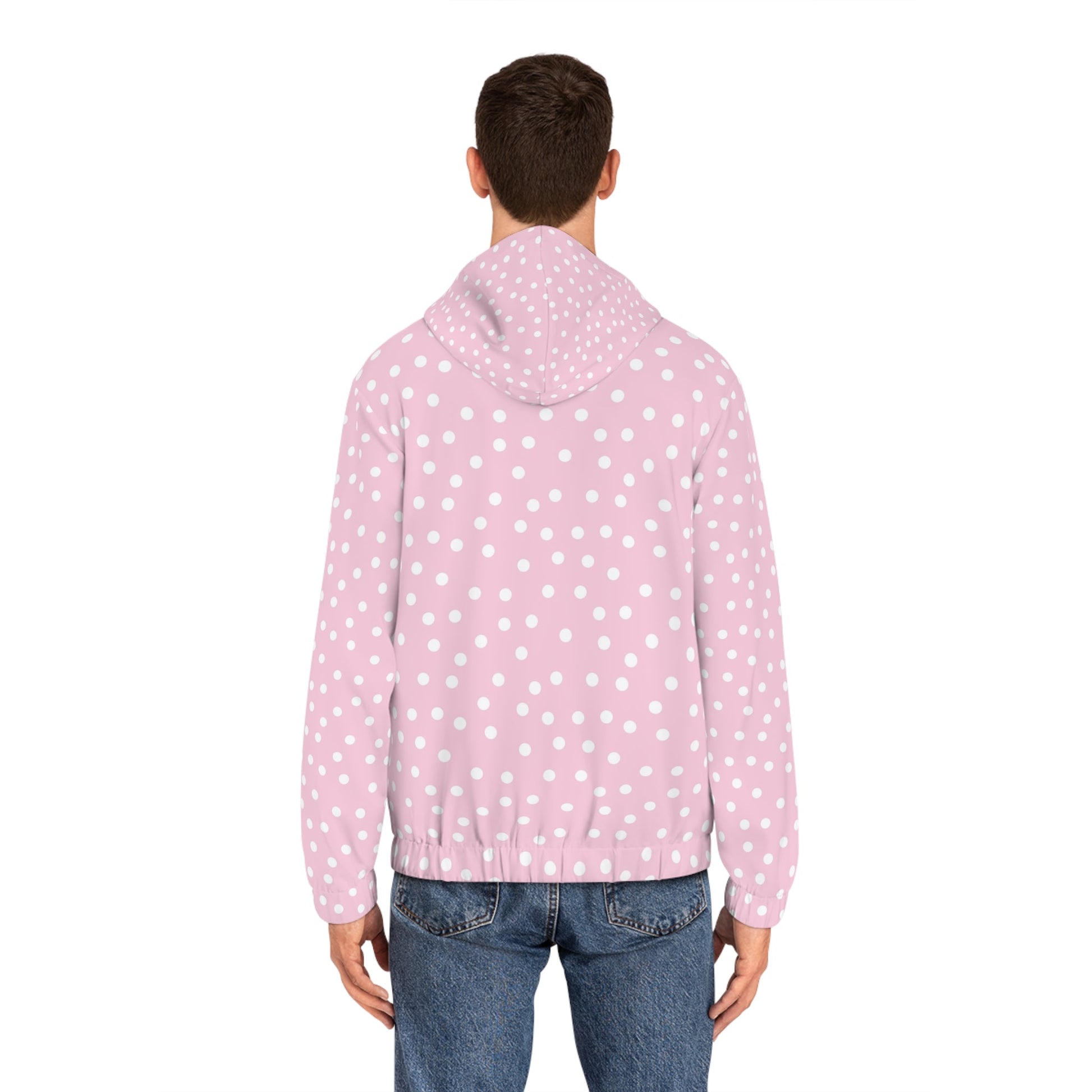 JAKKOUTTHEBXX Pink Polka Dot Hooded Windbreaker 2025