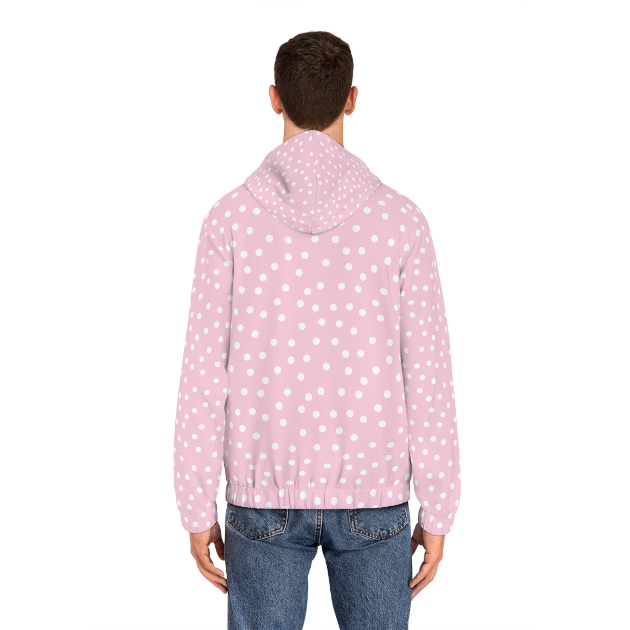 JAKKOUTTHEBXX Pink Polka Dot Hooded Windbreaker 2025