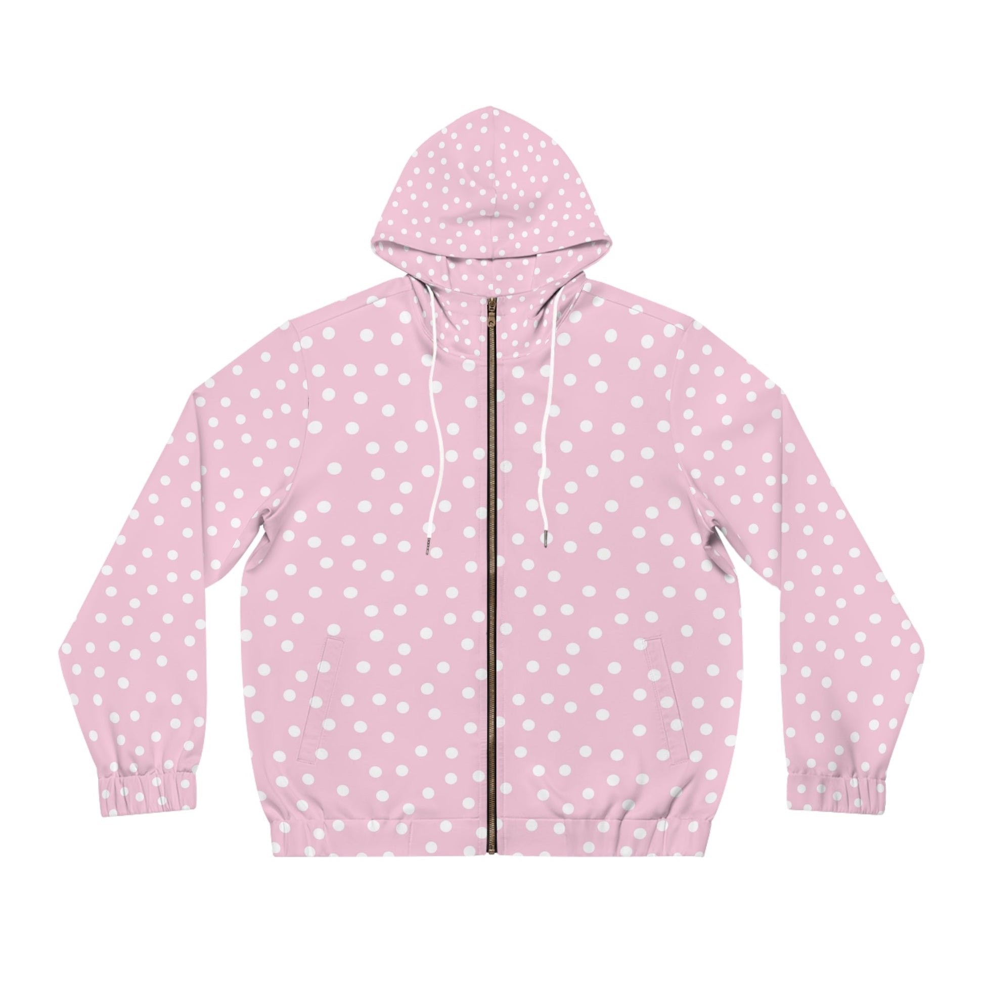 JAKKOUTTHEBXX Pink Polka Dot Hooded Windbreaker 2025