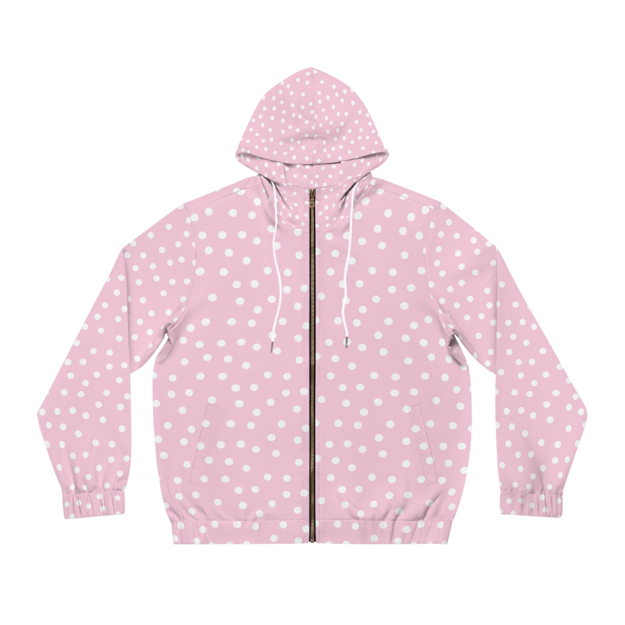 JAKKOUTTHEBXX Pink Polka Dot Hooded Windbreaker 2025