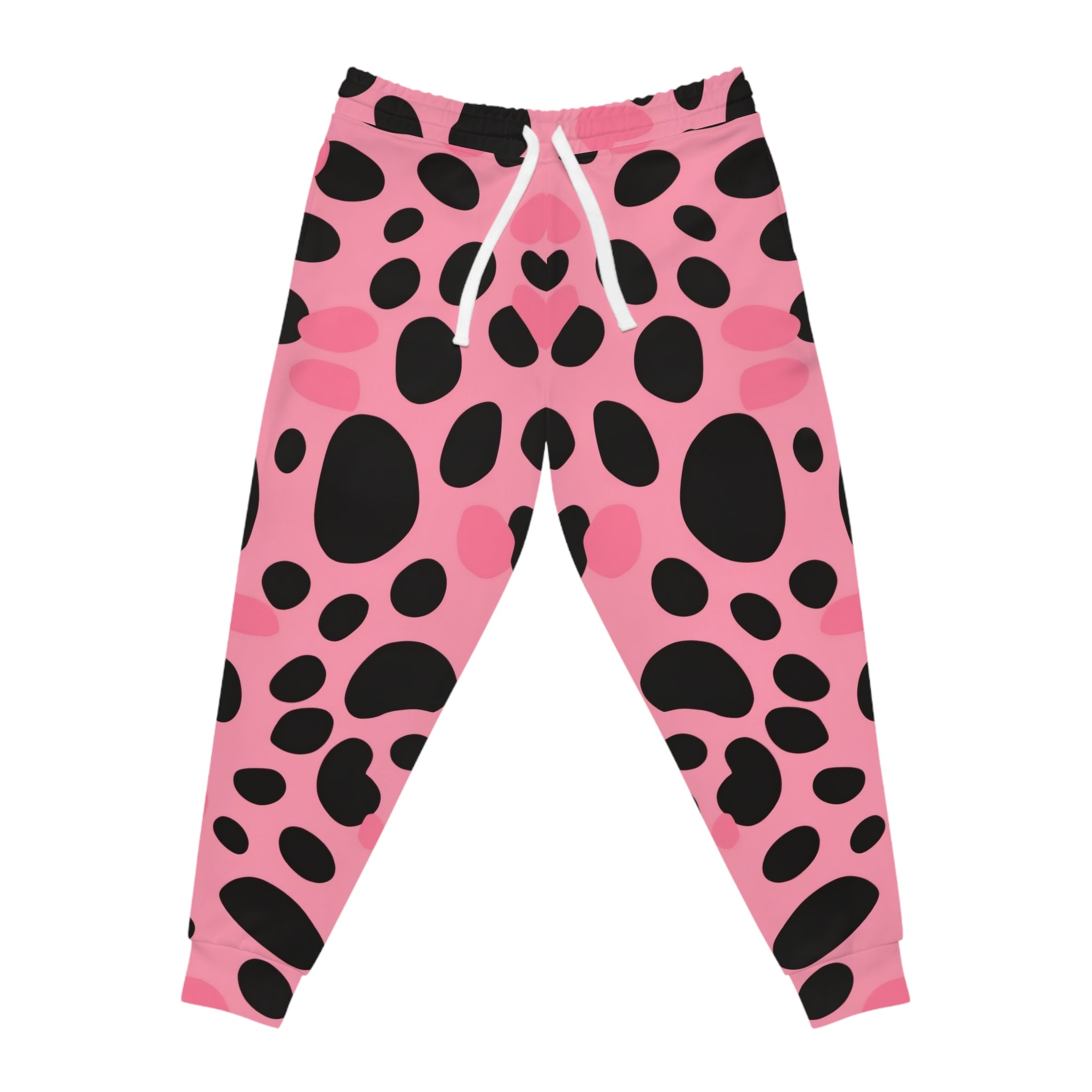 Pink Polka Dot Joggers, Artsulli - Art is Long, Life is Short, All Over Prints, Size, S, Color, Seam thread color automatically matched to design, , , 51479915589478884173