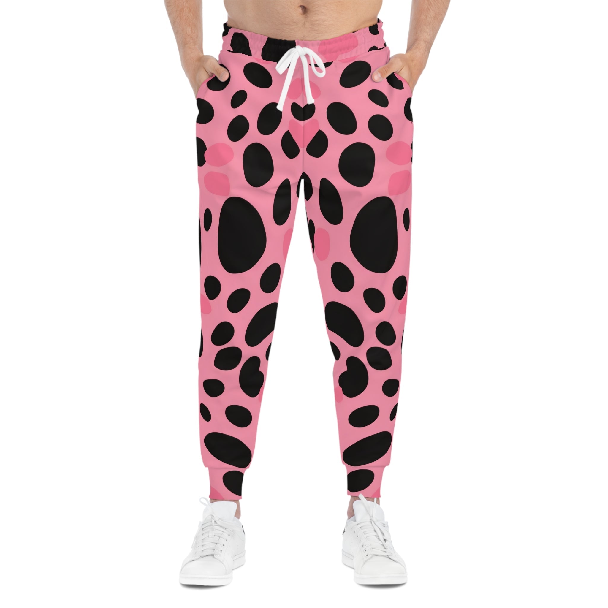 Pink Polka Dot Joggers, Artsulli - Art is Long, Life is Short, All Over Prints, , , , , , , 