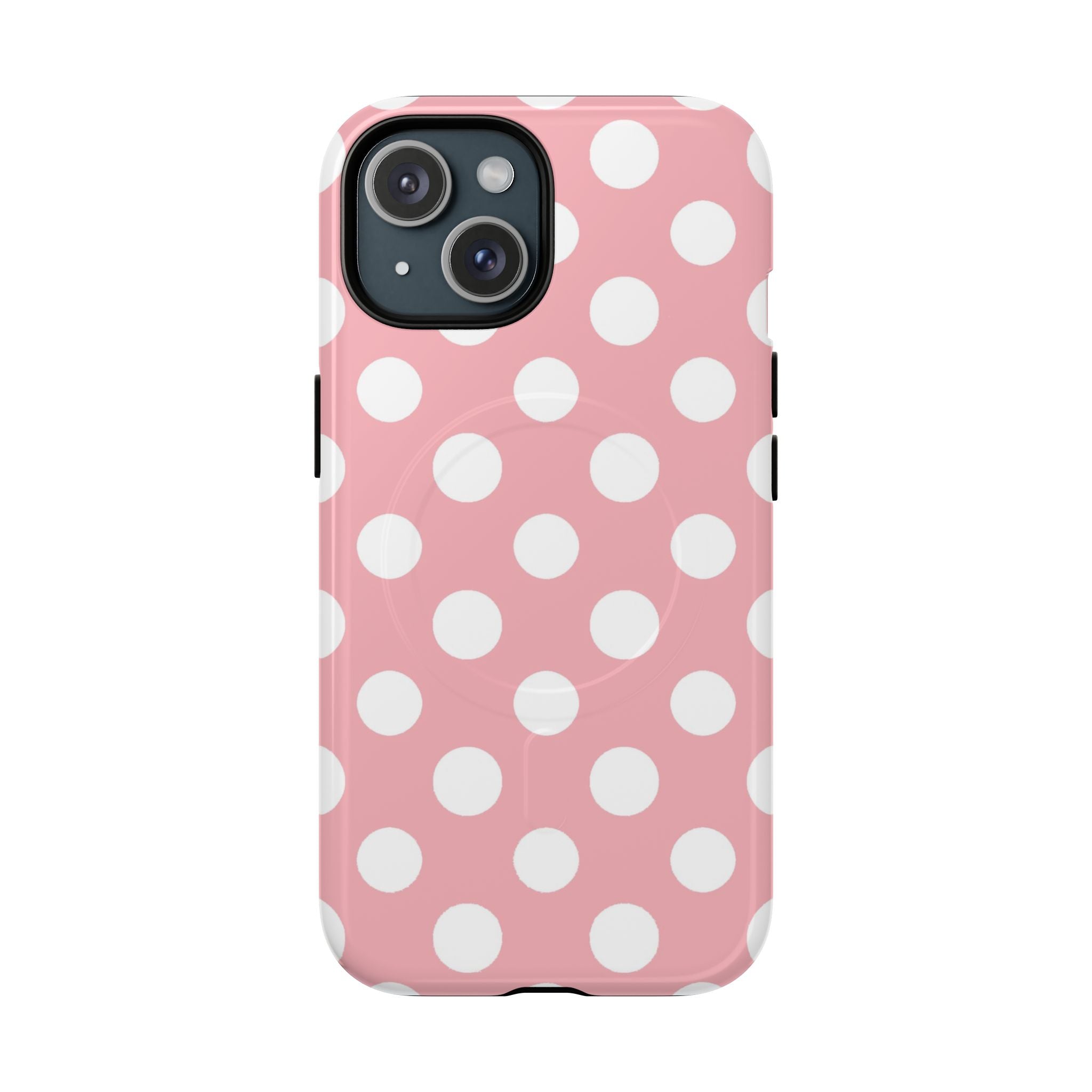 Printify Pink Polka Dot MagSafe Phone Case 2025