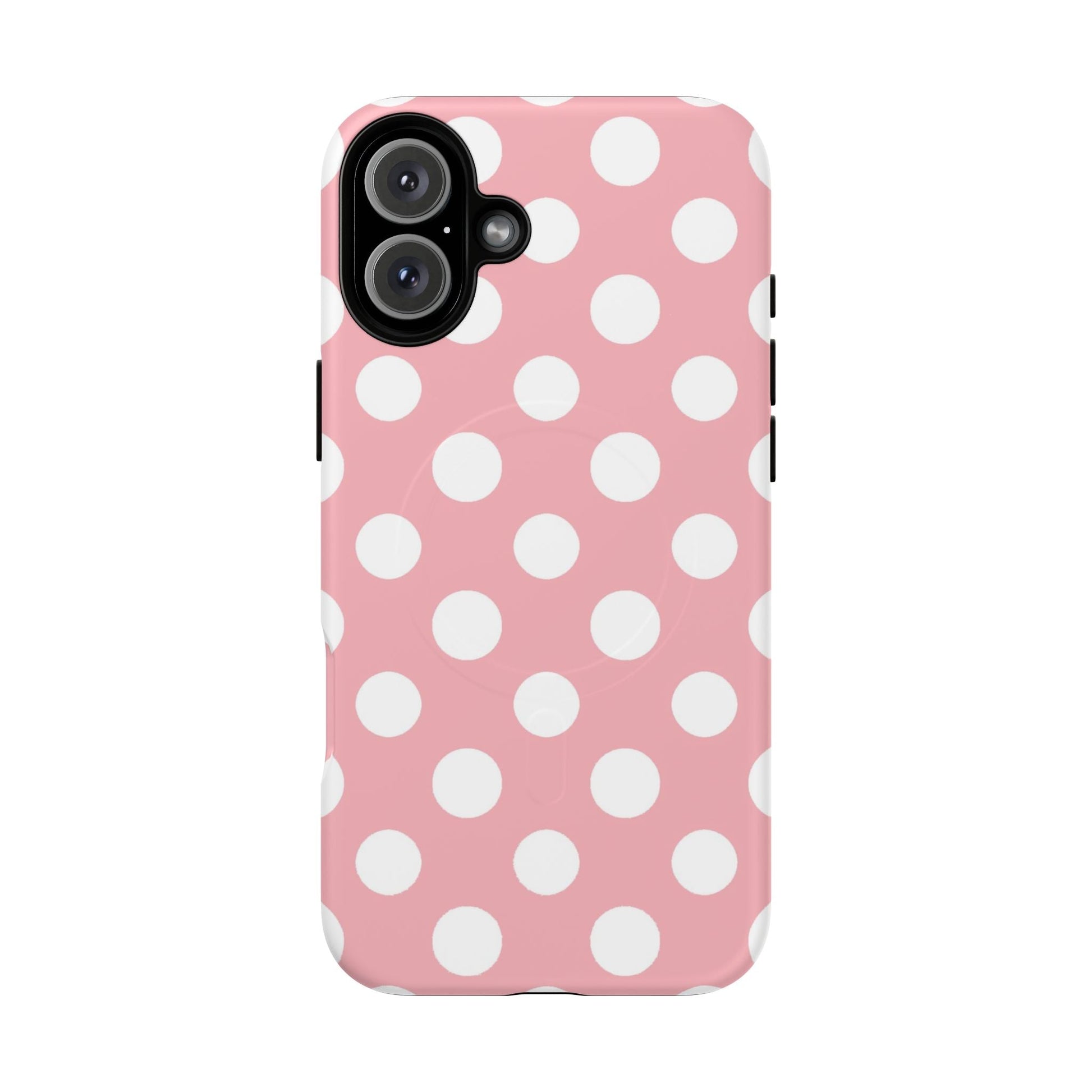 Pink Polka Dot MagSafe Phone Case, Artsulli - Art is Long, Life is Short, Phone Case, Size, iPhone 16 Plus, Surface, Matte, , , 49698967167640007557