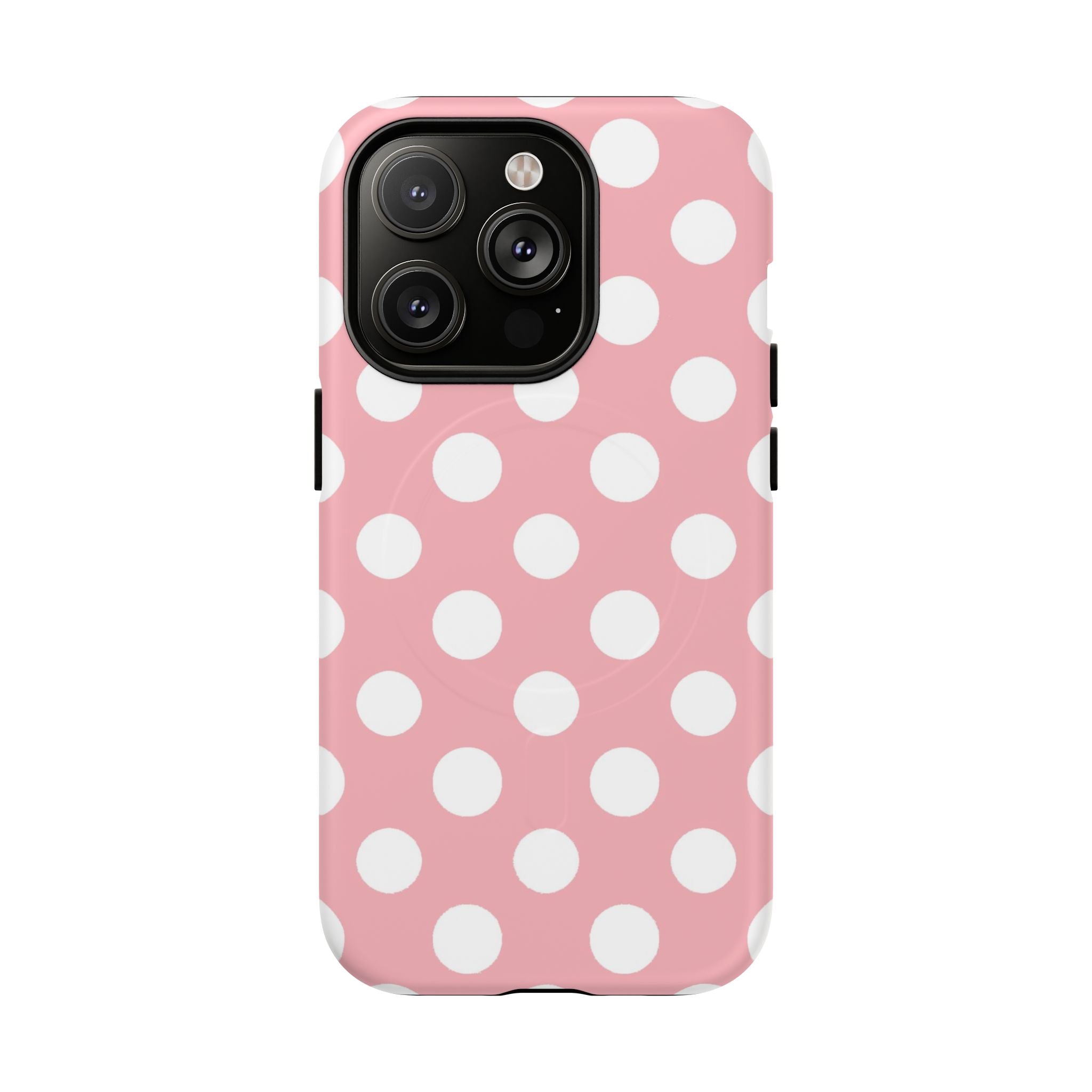 Pink Polka Dot MagSafe Phone Case, Artsulli - Art is Long, Life is Short, Phone Case, Size, iPhone 14 Pro, Surface, Matte, , , 32232549945097768245