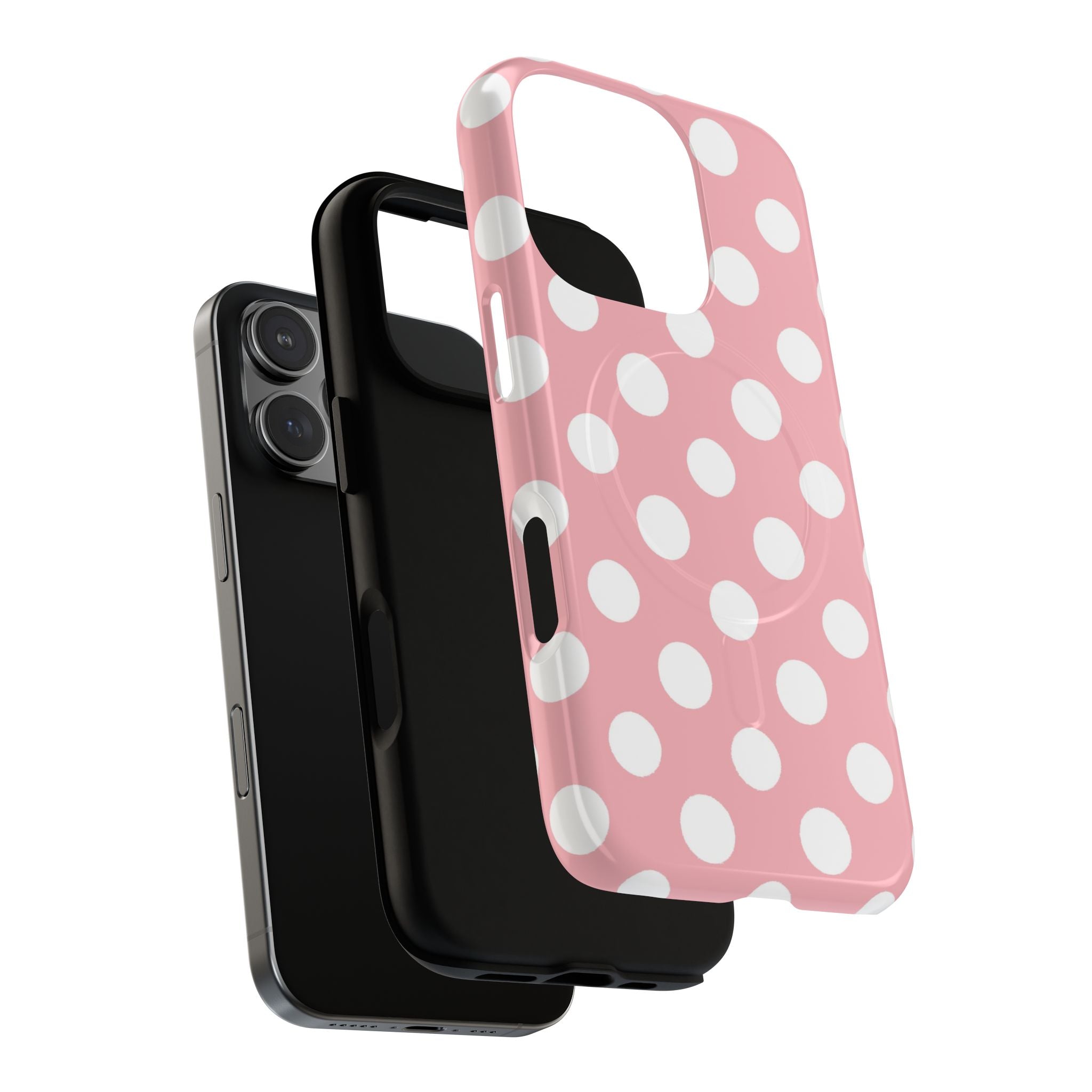 Pink Polka Dot MagSafe Phone Case, Artsulli - Art is Long, Life is Short, Phone Case, , , , , , , 