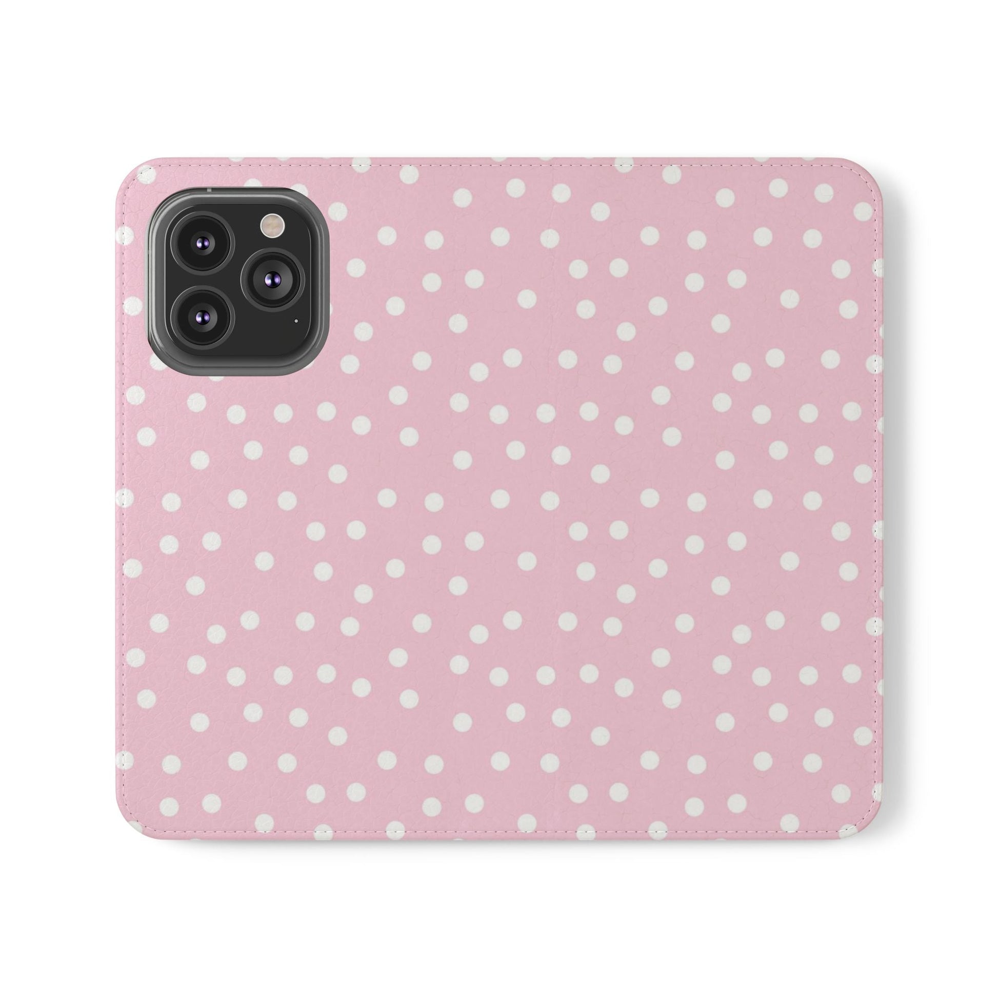 JAKKOUTTHEBXX Pink Polka Dot Phone Flip Cases 2025