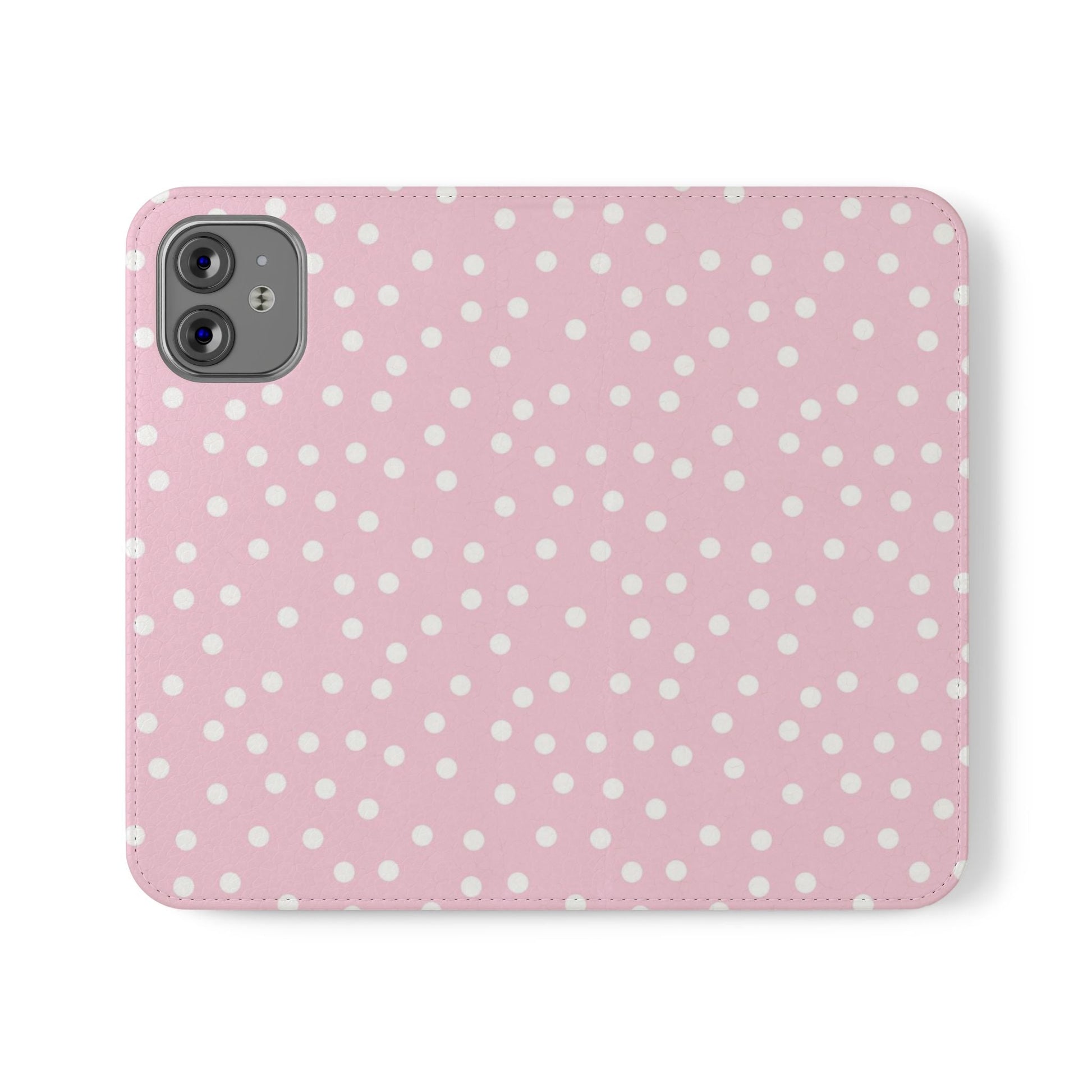 JAKKOUTTHEBXX Pink Polka Dot Phone Flip Cases 2025