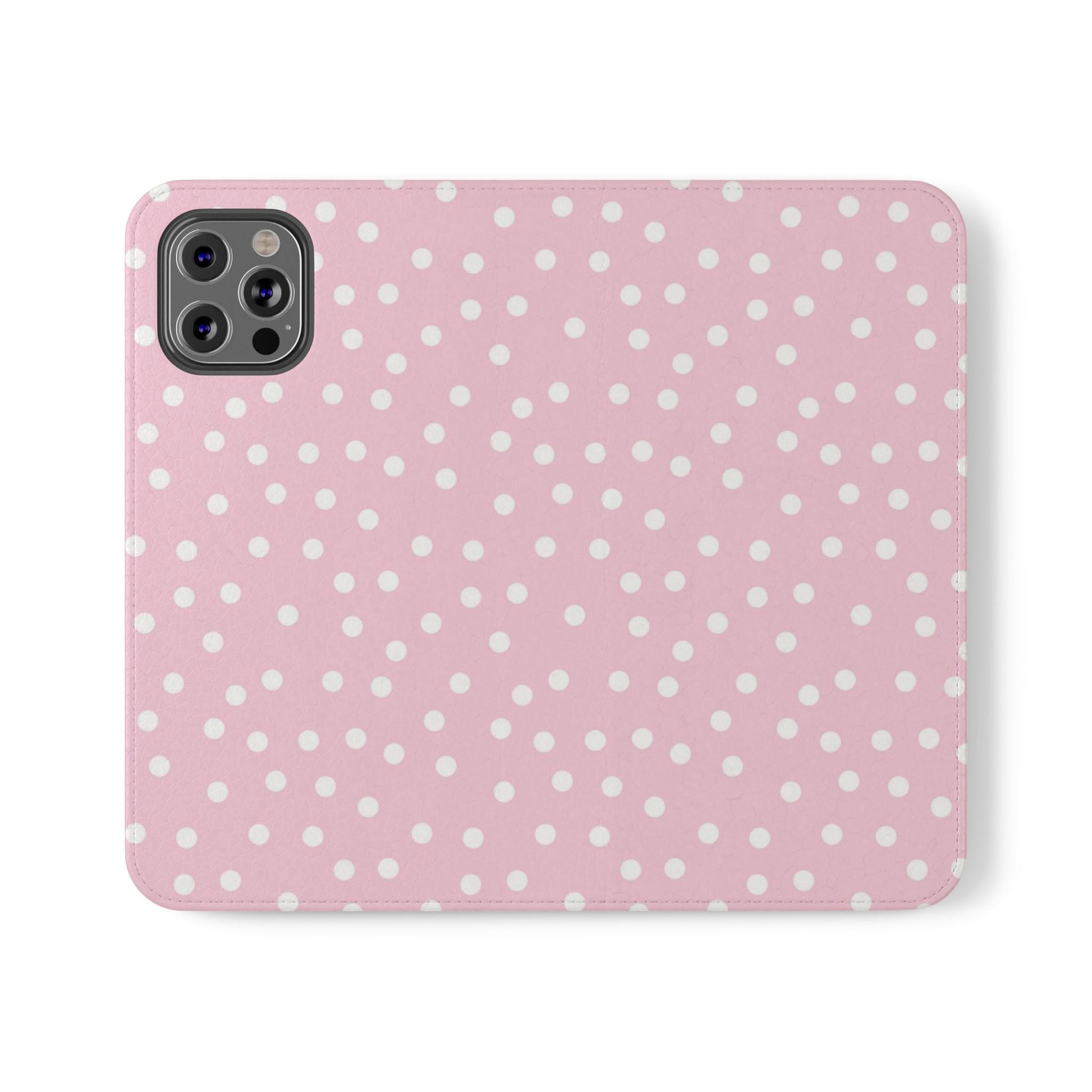 JAKKOUTTHEBXX Pink Polka Dot Phone Flip Cases 2025