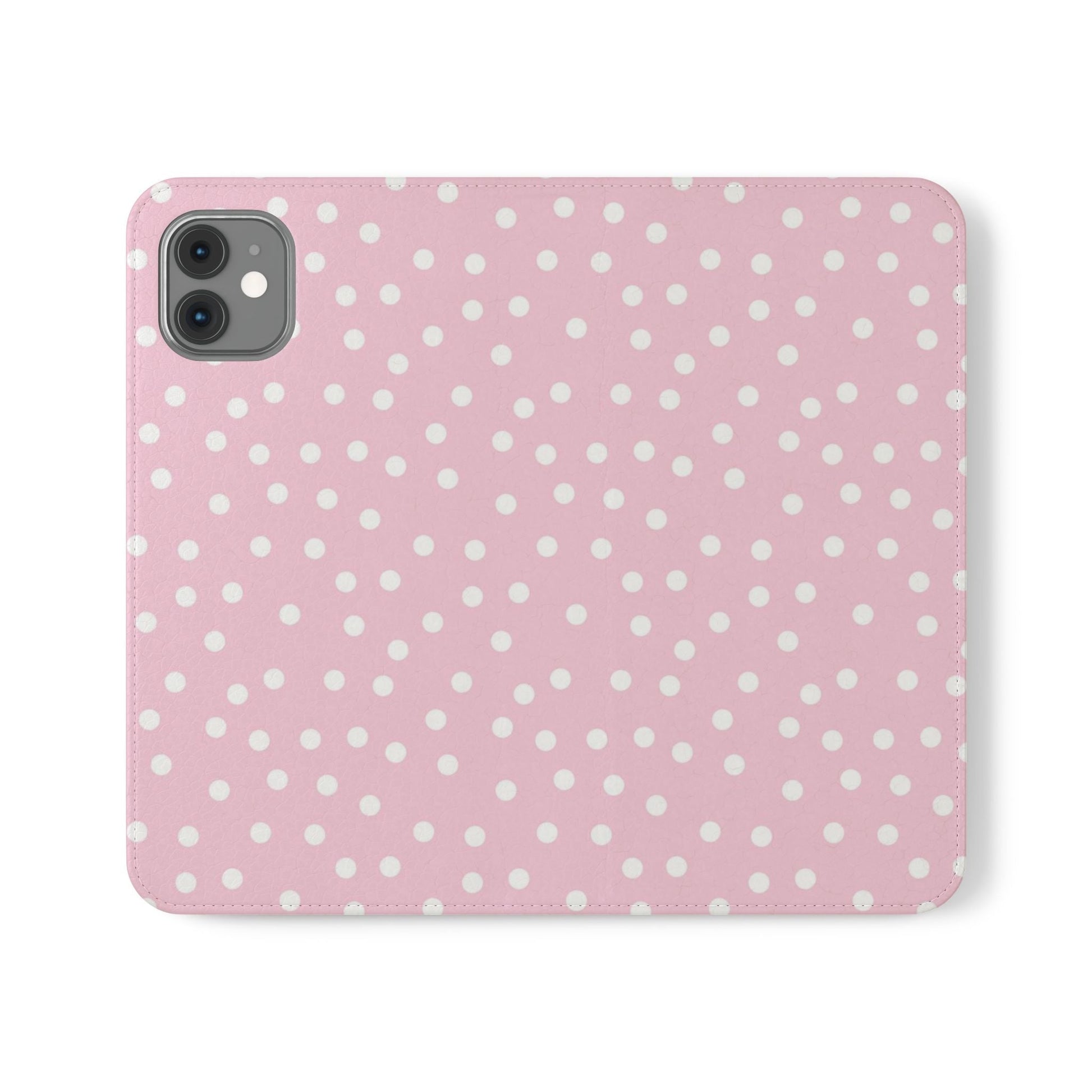 JAKKOUTTHEBXX Pink Polka Dot Phone Flip Cases 2025