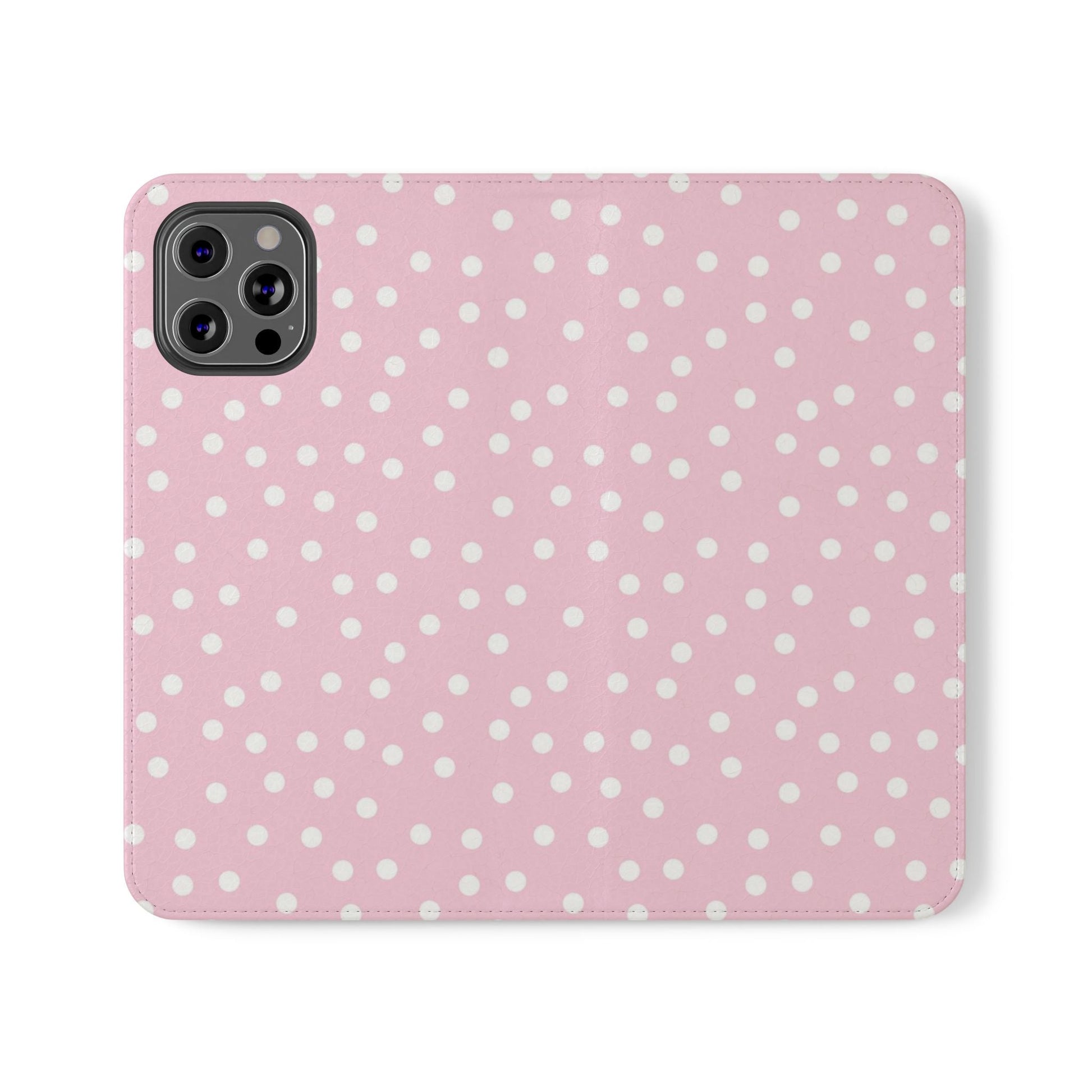 JAKKOUTTHEBXX Pink Polka Dot Phone Flip Cases 2025