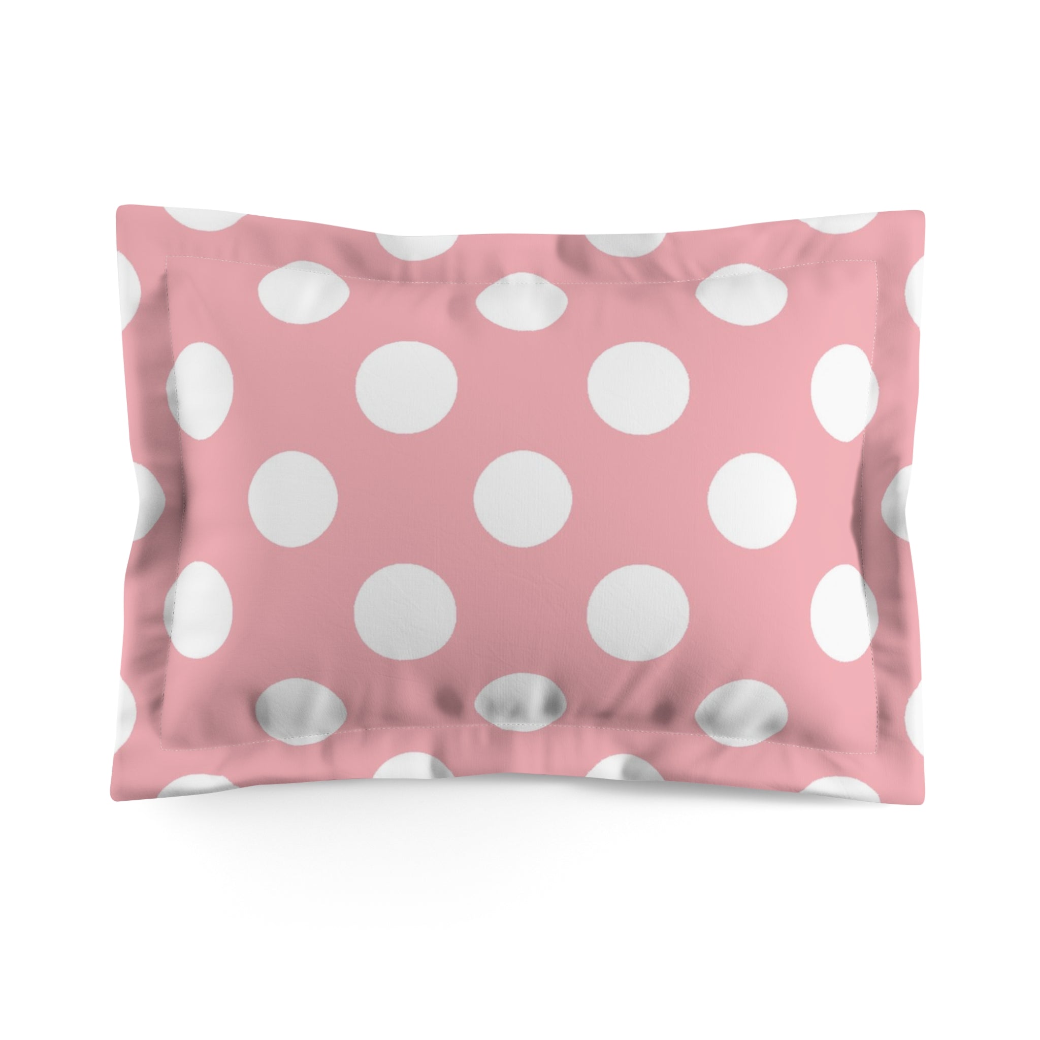Pink Polka Dot Pillow Sham, Artsulli - Art is Long, Life is Short, Home Decor, Size, Standard, , , , , 11836864242203142731