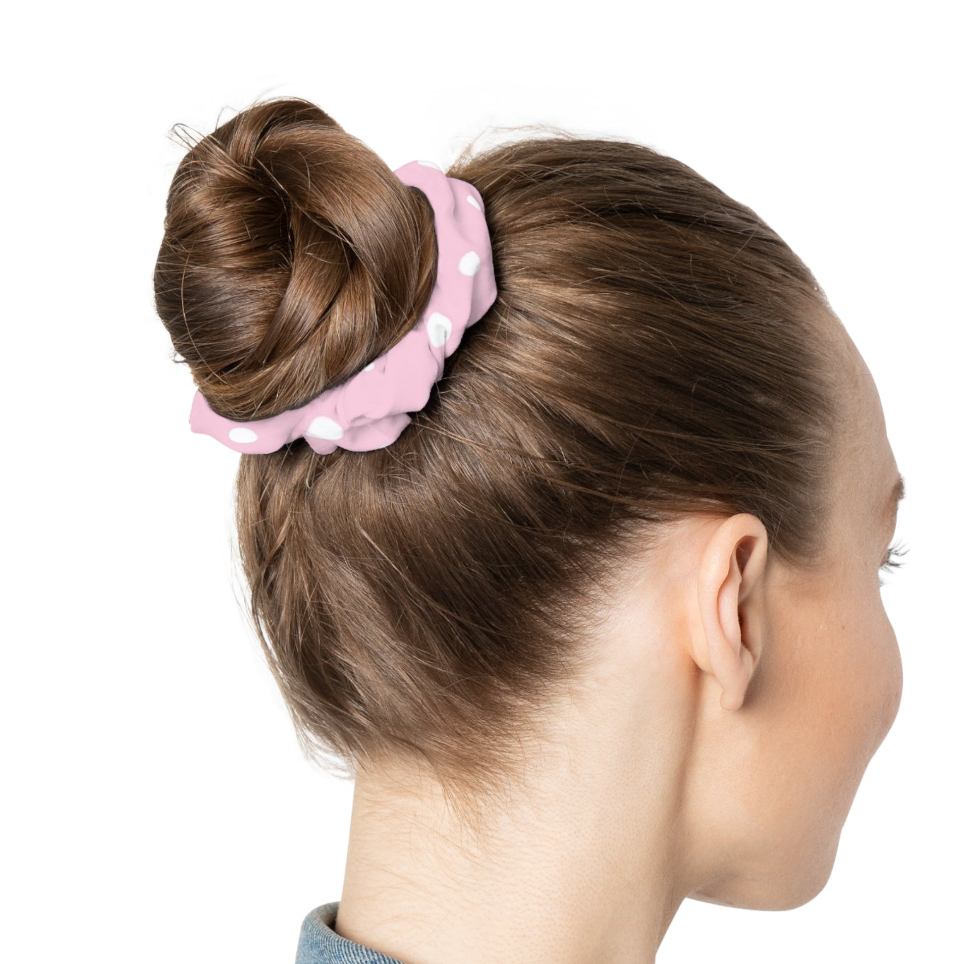 JAKKOUTTHEBXX Pink Polka Dot Scrunchie 2025