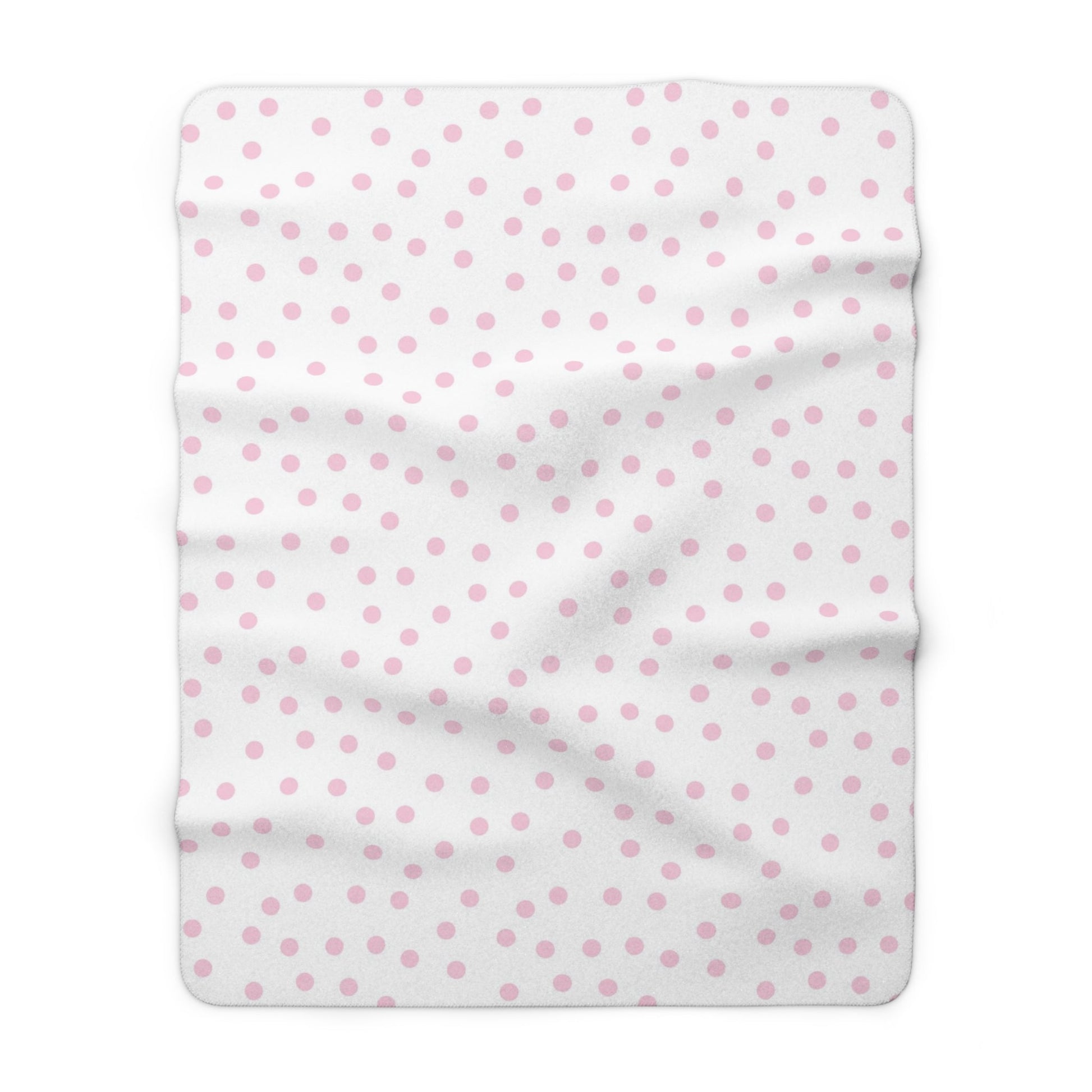 JAKKOUTTHEBXX Pink Polka Dot Sherpa Fleece Blanket 2025