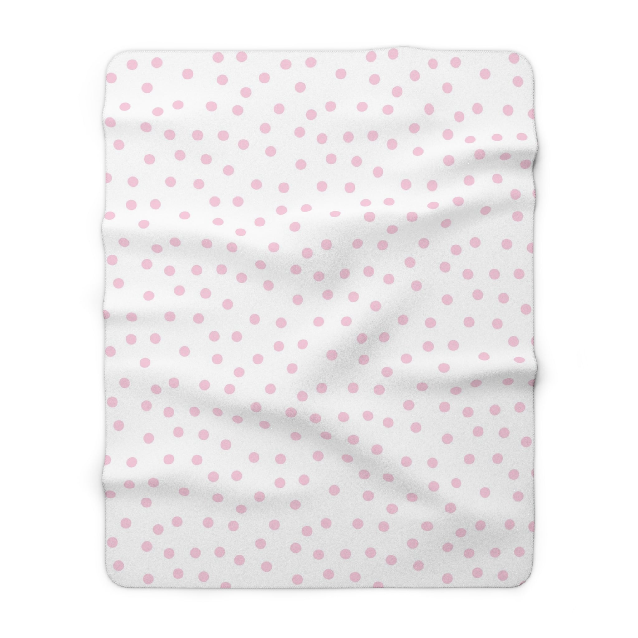 JAKKOUTTHEBXX Pink Polka Dot Sherpa Fleece Blanket 2025