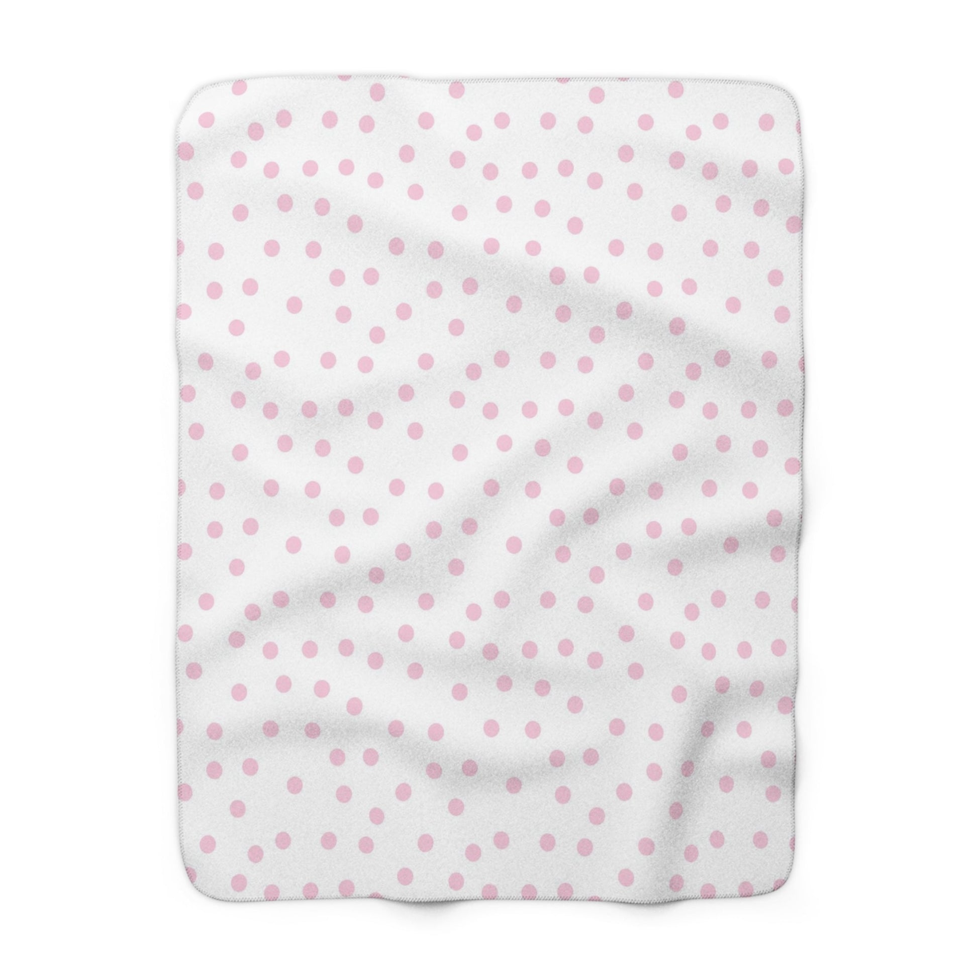 JAKKOUTTHEBXX Pink Polka Dot Sherpa Fleece Blanket 2025