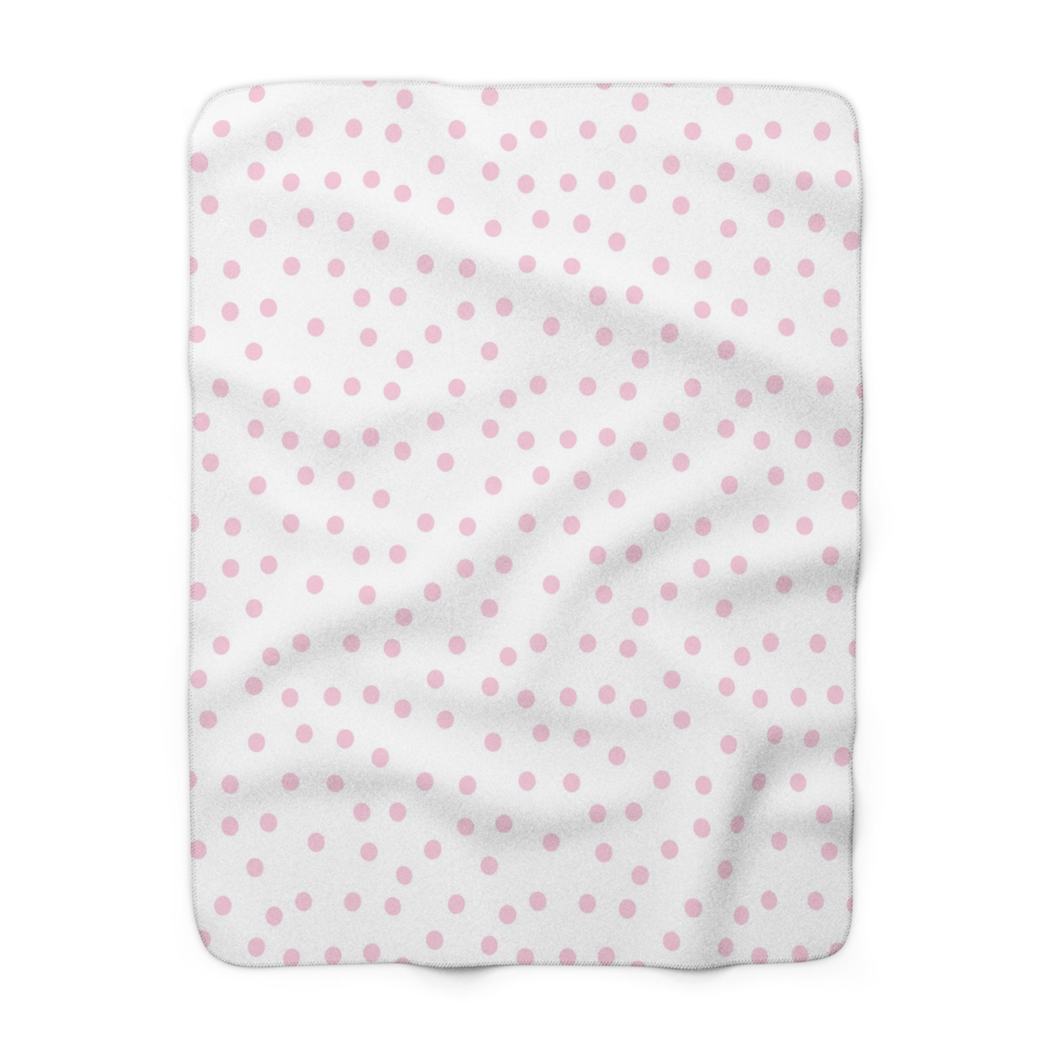 JAKKOUTTHEBXX Pink Polka Dot Sherpa Fleece Blanket 2025