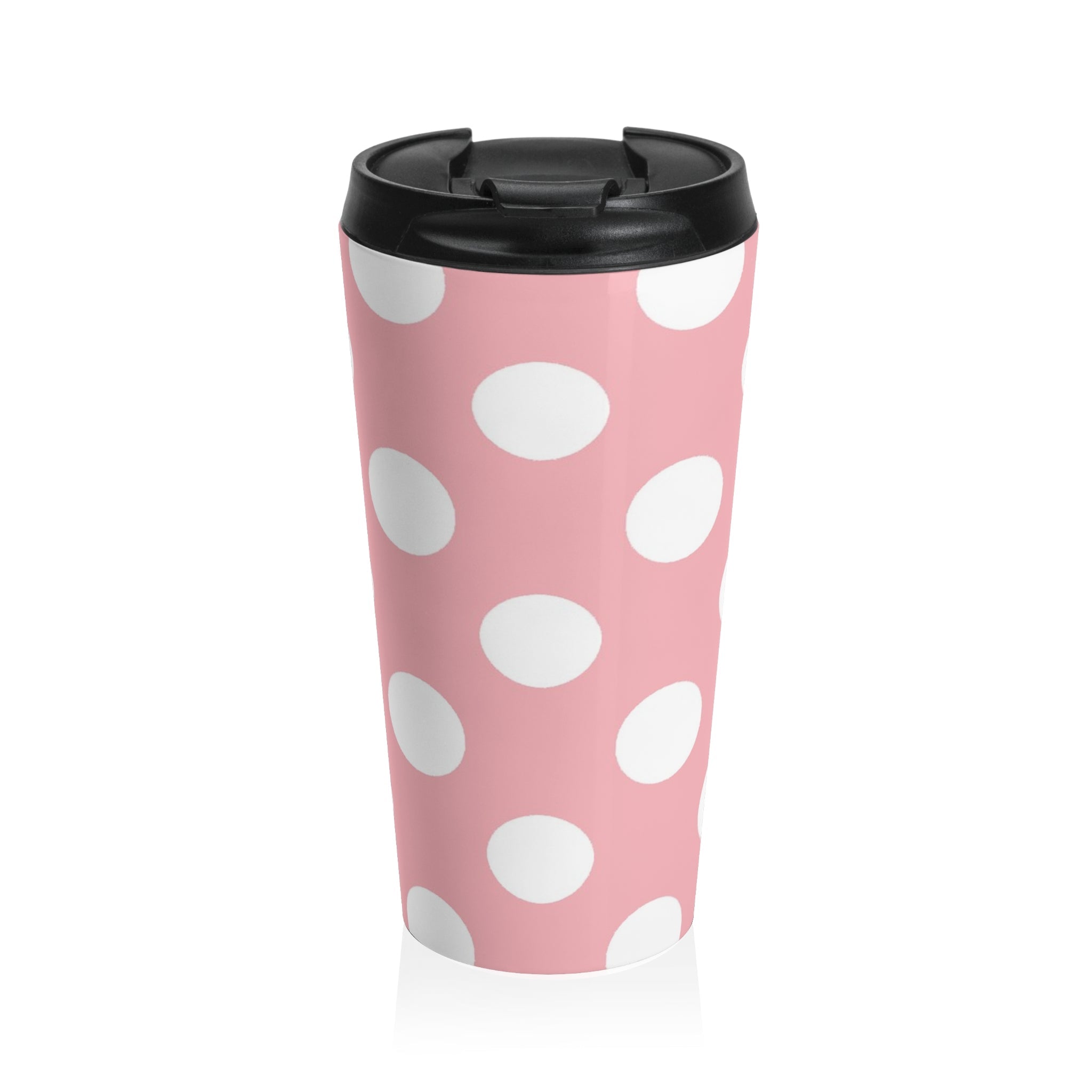 Pink Polka Dot Stainless Steel Travel Tumbler, Artsulli - Art is Long, Life is Short, Mug, Size, 15oz, , , , , 97293117471778333996