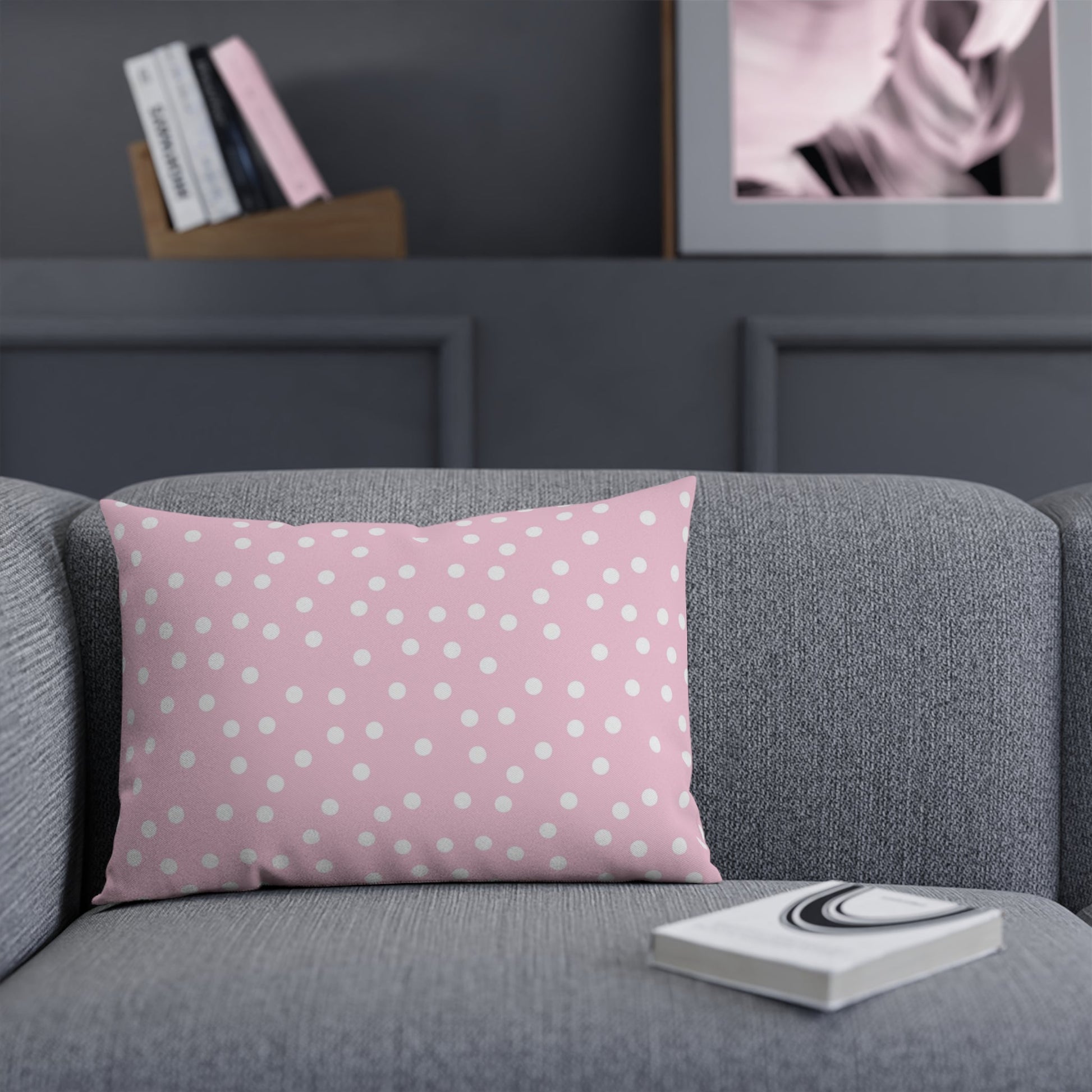 JAKKOUTTHEBXX Pink Polka Dot Throw Pillow 2025