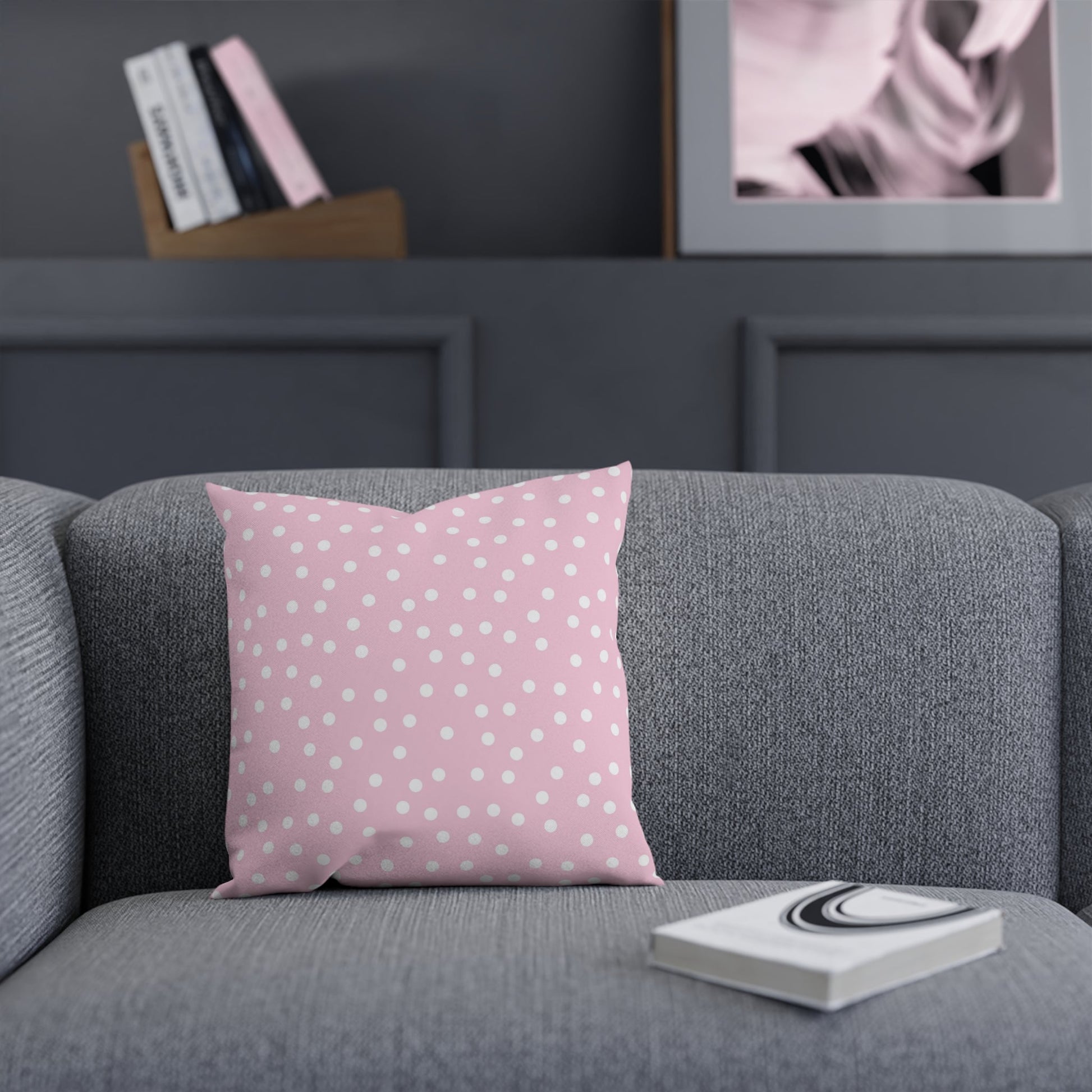 JAKKOUTTHEBXX Pink Polka Dot Throw Pillow 2025