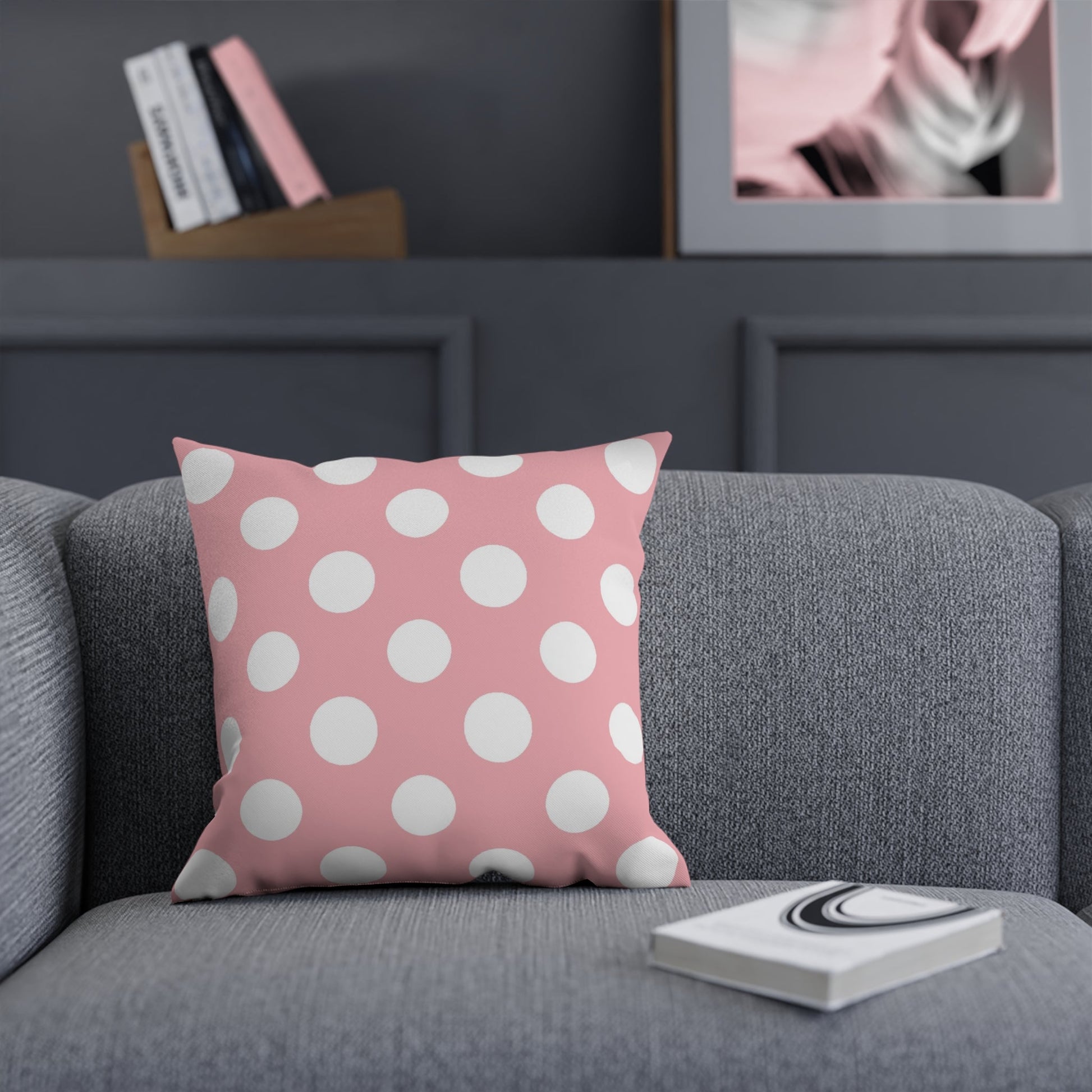 Pink Polka Dot Throw Pillow, Artsulli - Art is Long, Life is Short, Home Decor, , , , , , , 