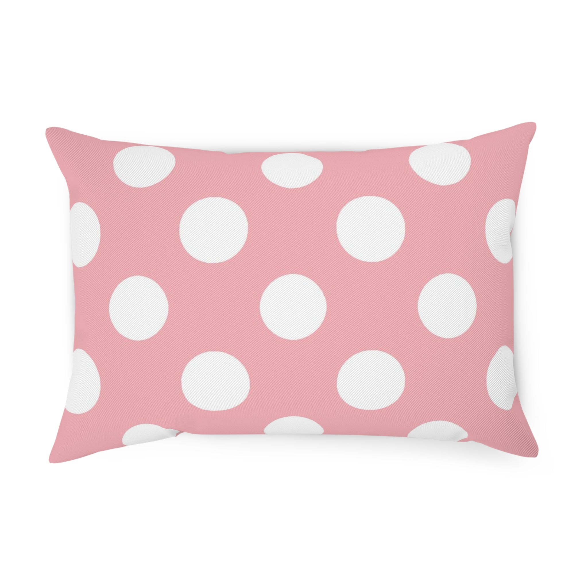 Pink Polka Dot Throw Pillow, Artsulli - Art is Long, Life is Short, Home Decor, Size, 19.7" × 13.8", , , , , 68542465300027384994