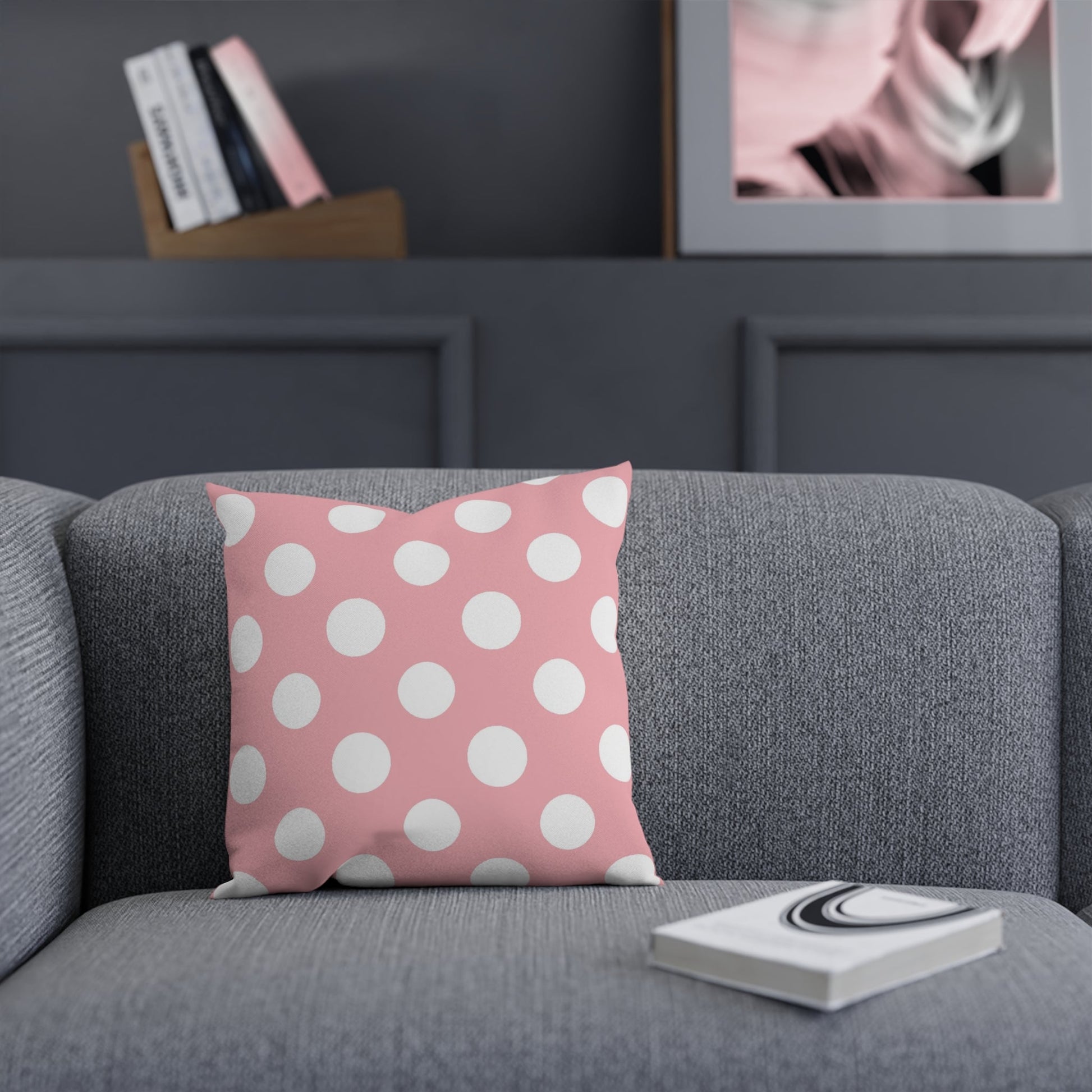 Pink Polka Dot Throw Pillow, Artsulli - Art is Long, Life is Short, Home Decor, , , , , , , 