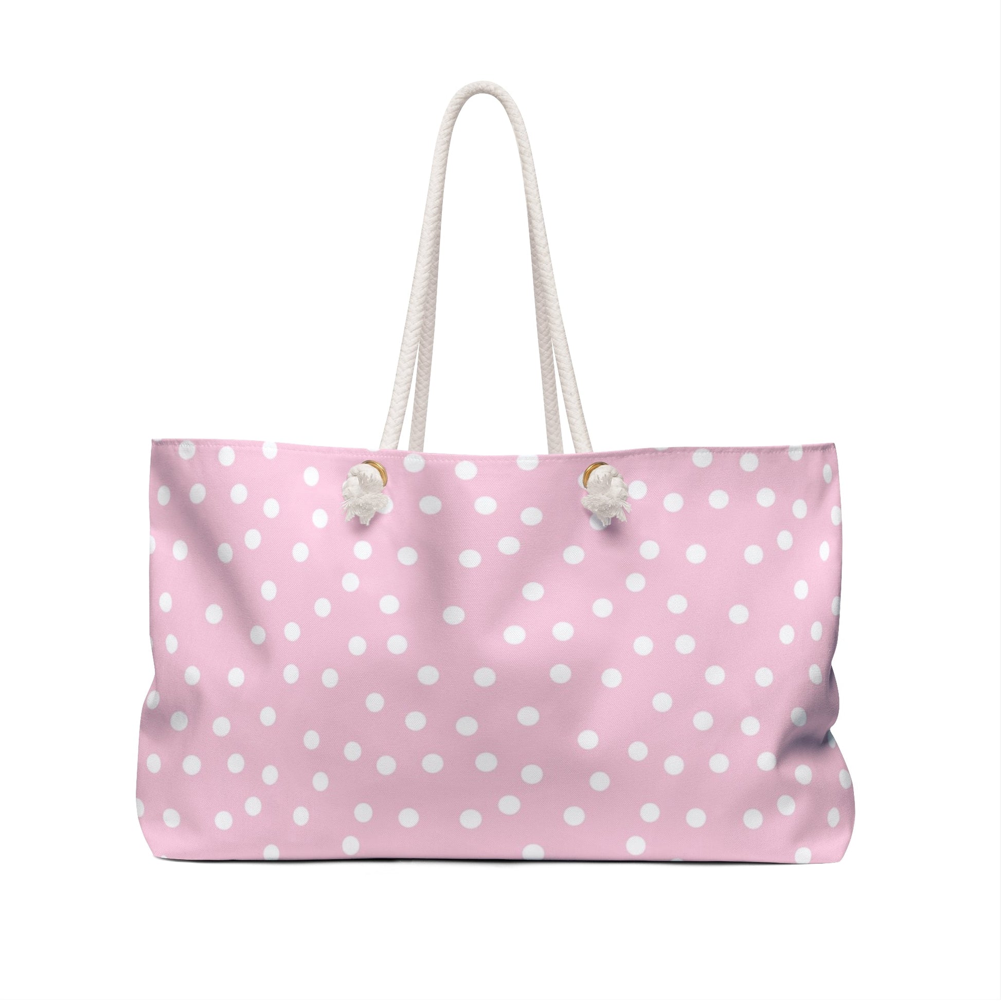 Pink Polka Dot Weekender Tote, Artsulli - Art is Long, Life is Short, Bags, , , , , , , 