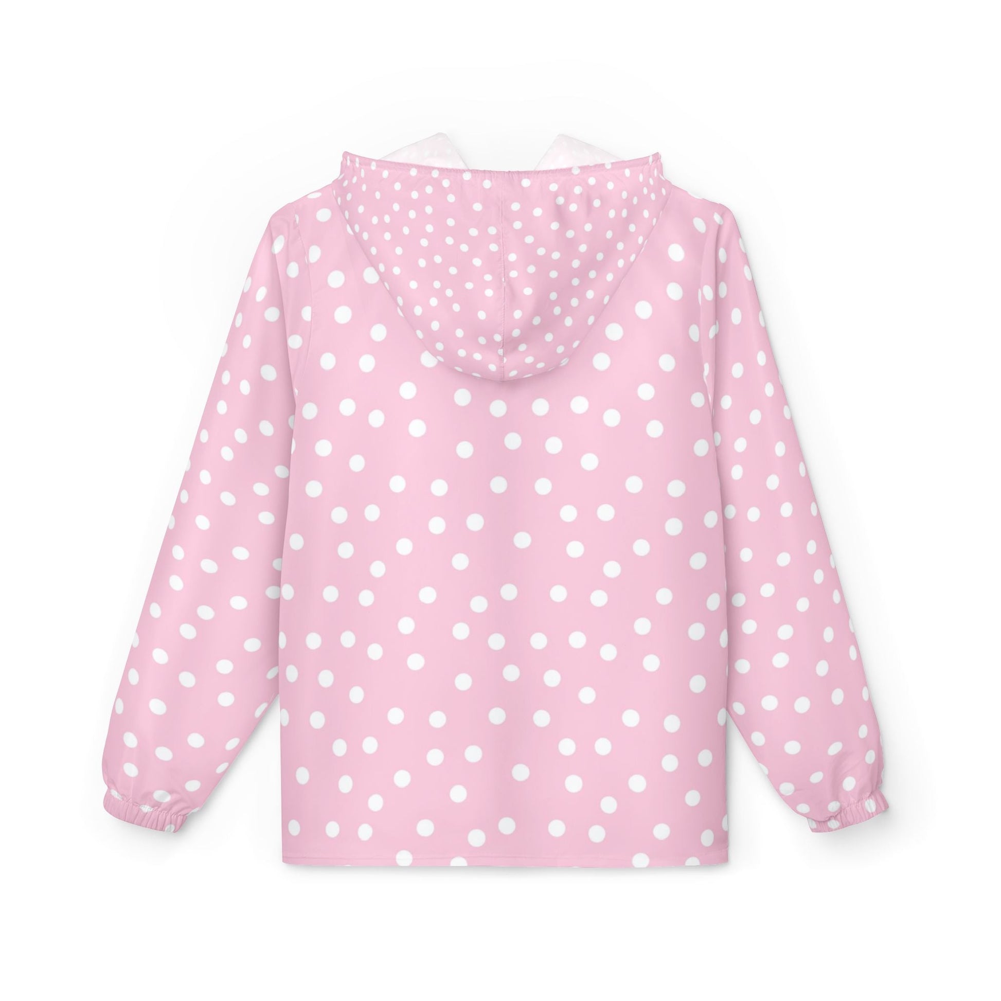 Pink Polka Dot Windbreaker Jacket, Artsulli - Art is Long, Life is Short, Outerwear, , , , , , , 