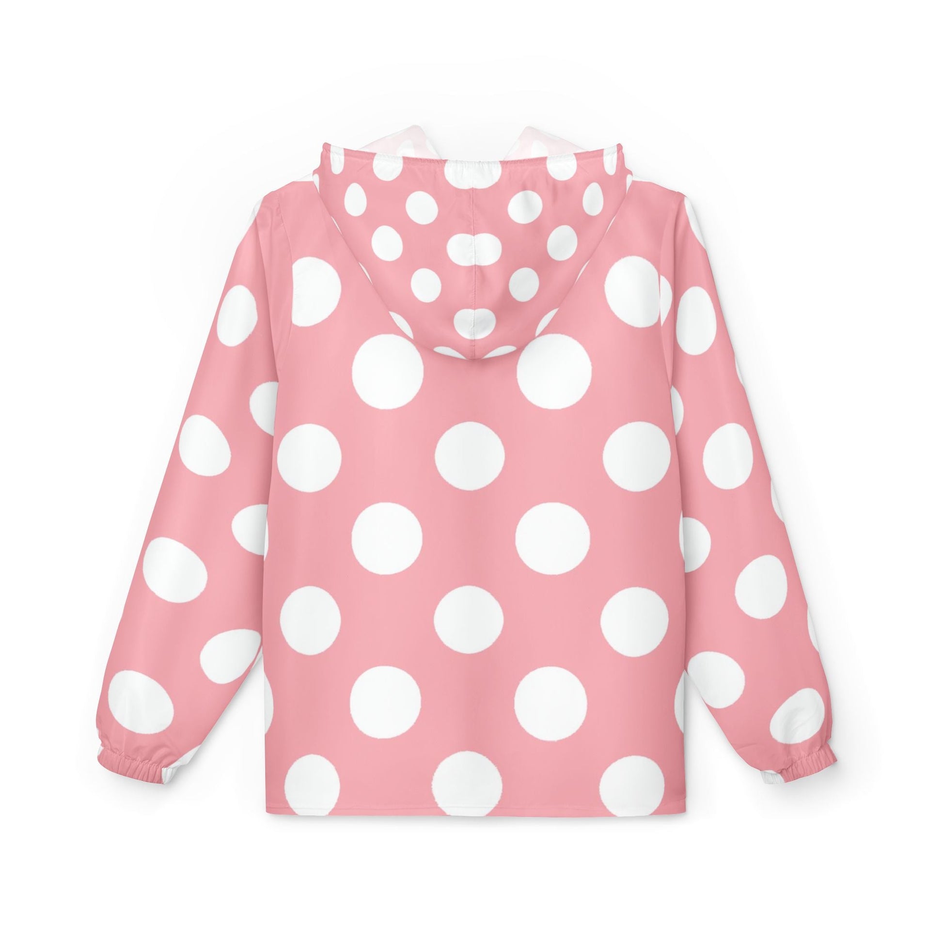Pink Polka Dot Windbreaker Jacket, Artsulli - Art is Long, Life is Short, Outerwear, , , , , , , 