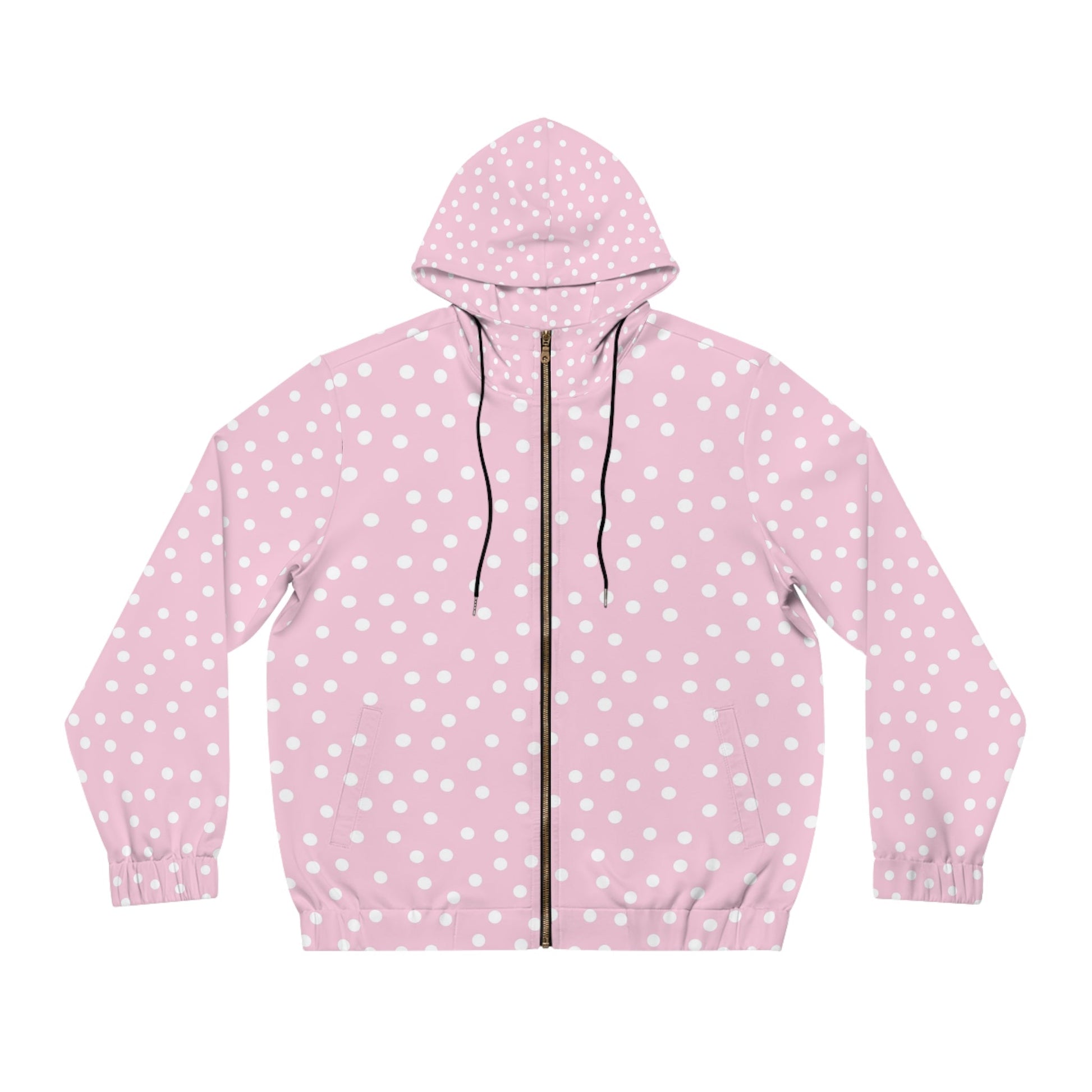 Pink Polka Dot Windbreaker, Artsulli - Art is Long, Life is Short, All Over Prints, Size, S, Color, Black, , , 22836124794885691090