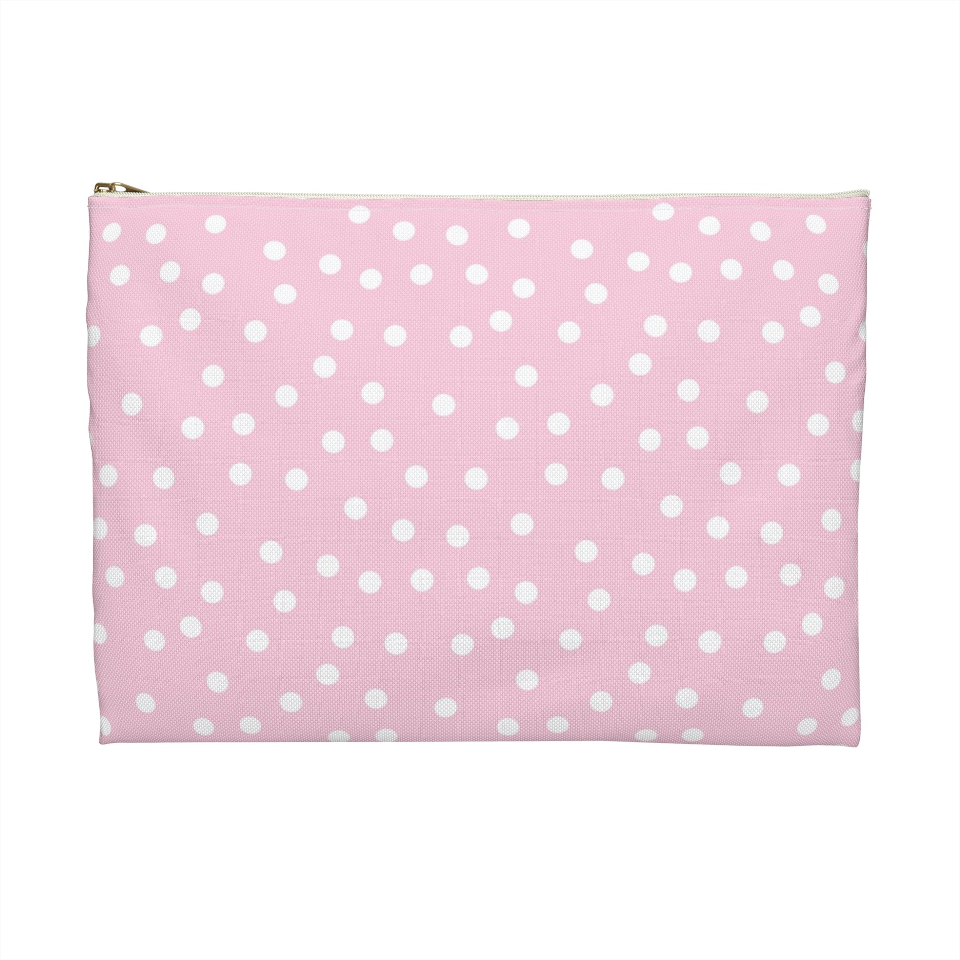 Pink Polka Dot Zipper Pouch, Artsulli - Art is Long, Life is Short, Bags, , , , , , , 