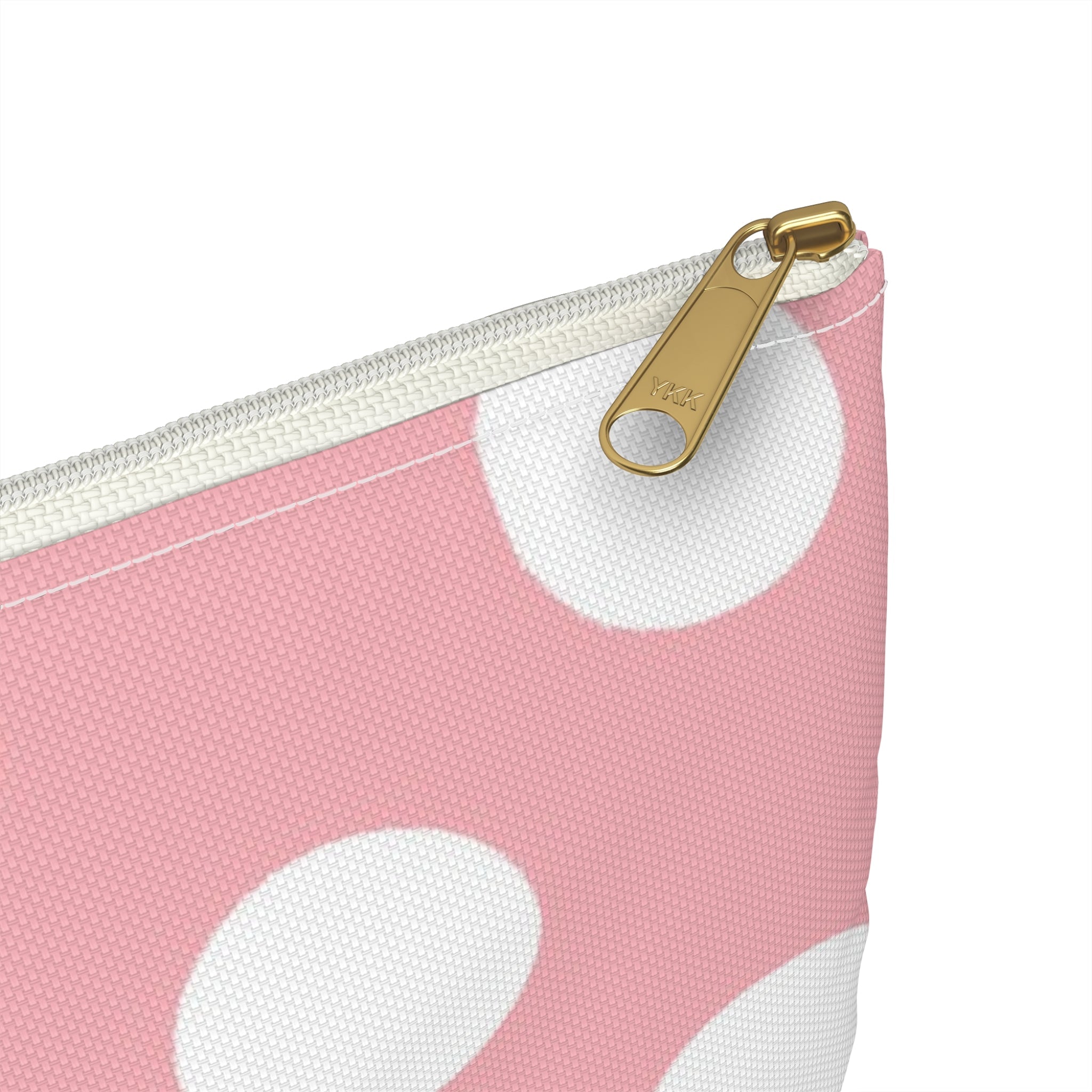 Pink Polka Dot Zippered Pouch, Artsulli - Art is Long, Life is Short, Bags, , , , , , , 