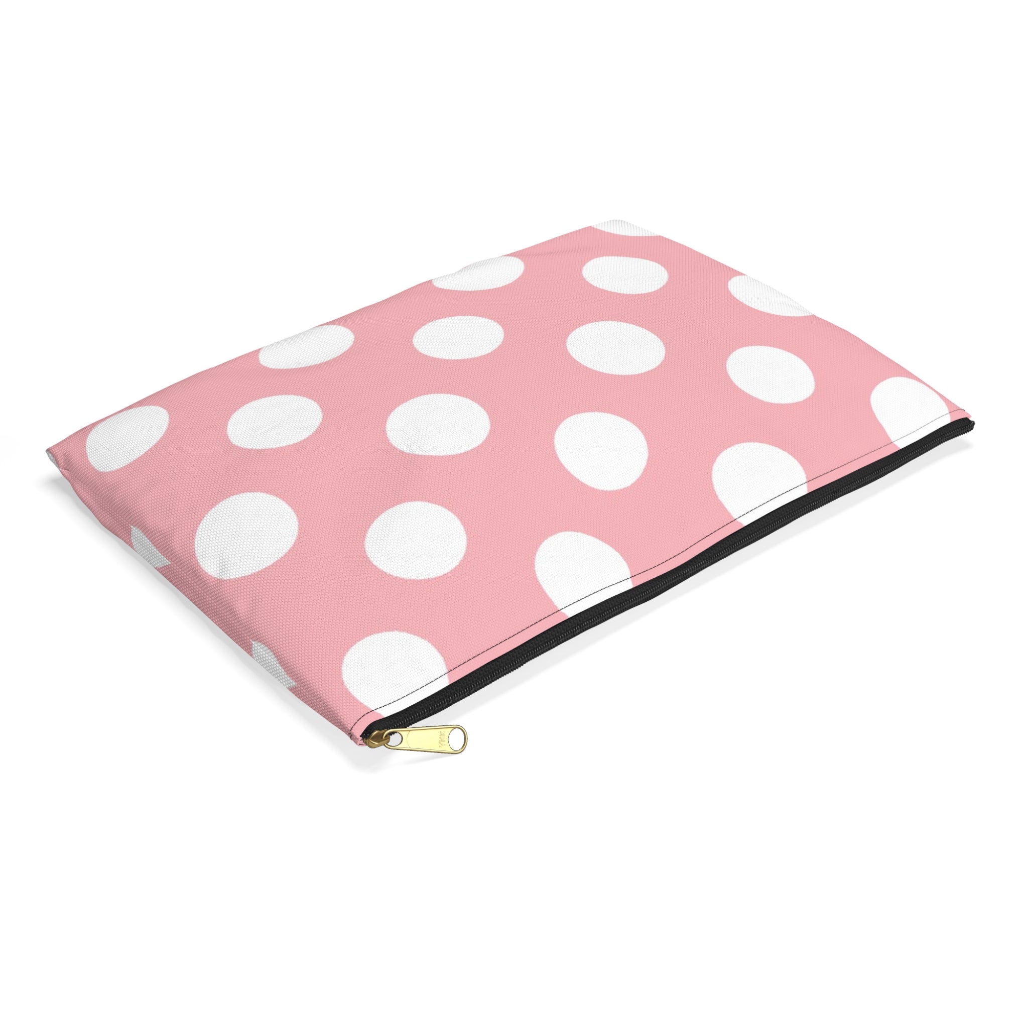 Pink Polka Dot Zippered Pouch, Artsulli - Art is Long, Life is Short, Bags, , , , , , , 