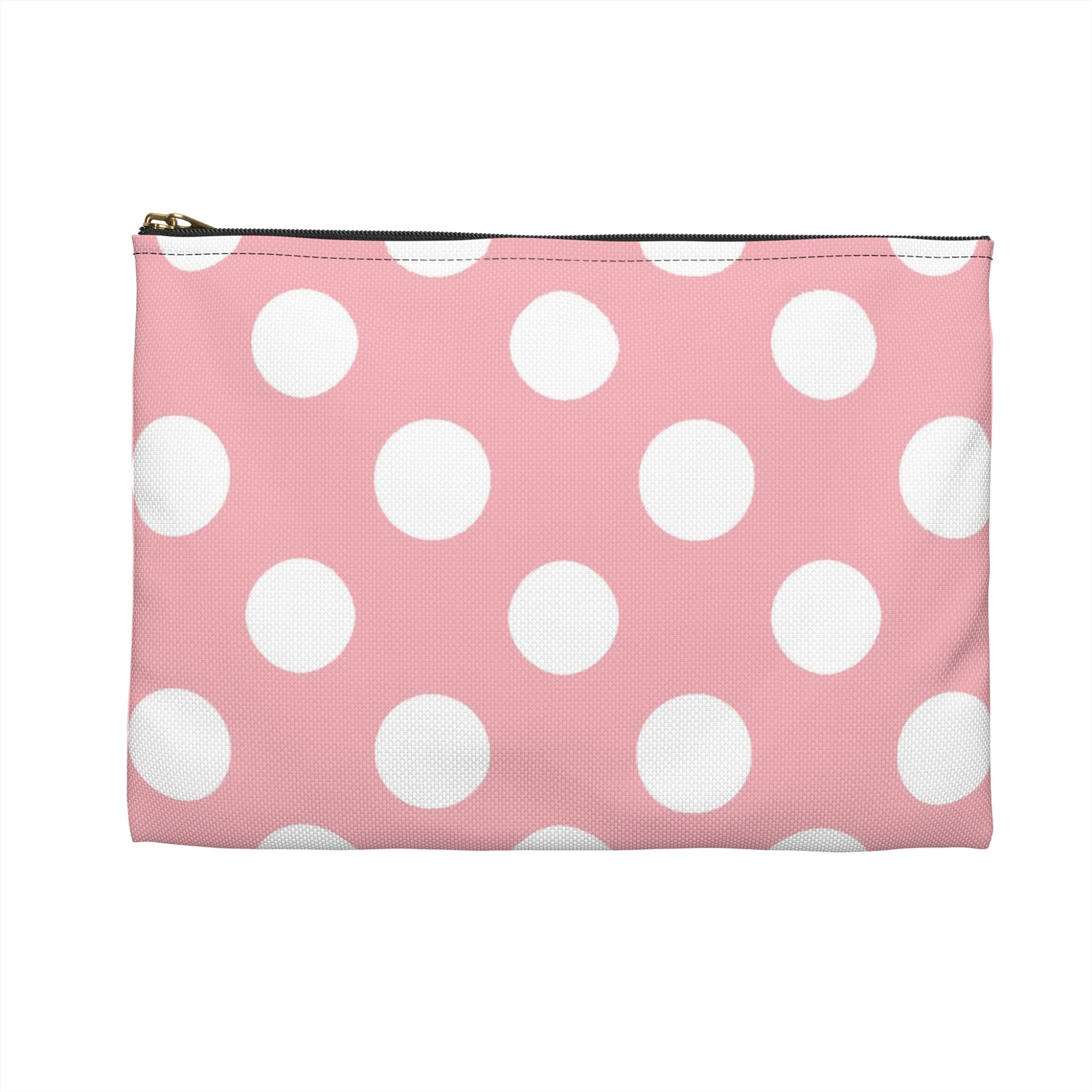 Pink Polka Dot Zippered Pouch, Artsulli - Art is Long, Life is Short, Bags, , , , , , , 