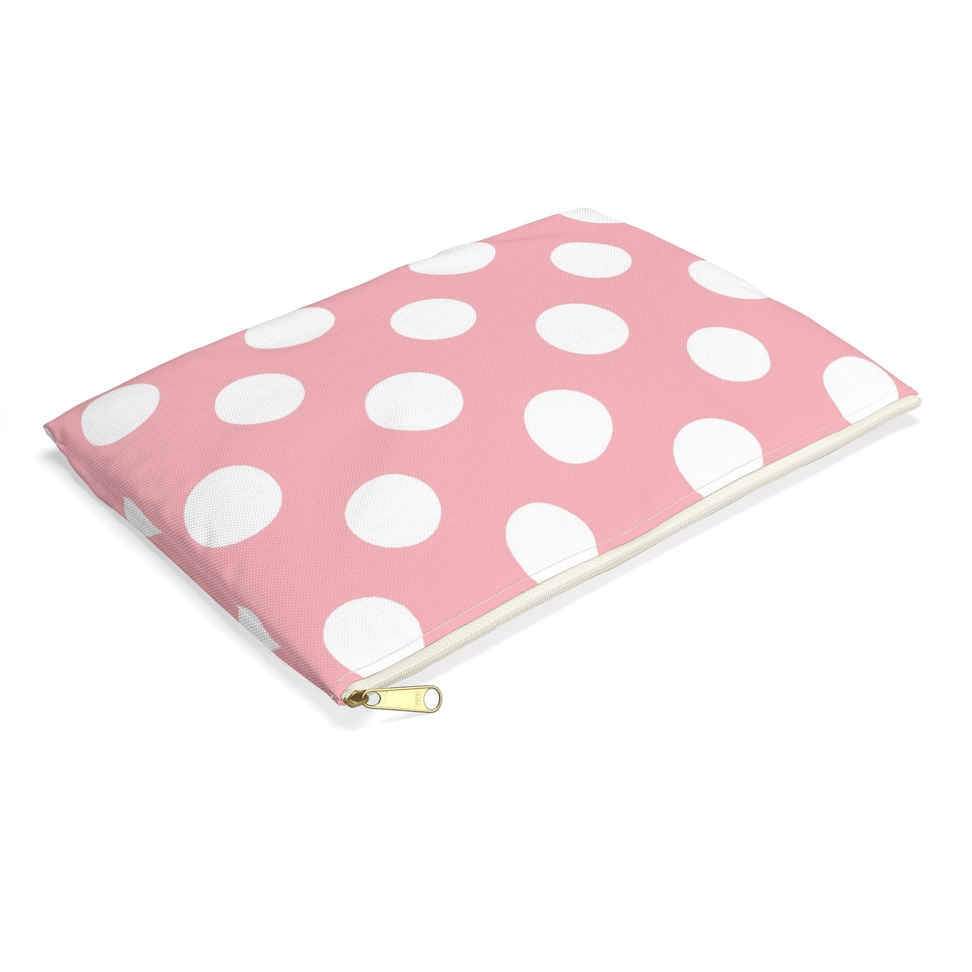 Pink Polka Dot Zippered Pouch, Artsulli - Art is Long, Life is Short, Bags, , , , , , , 