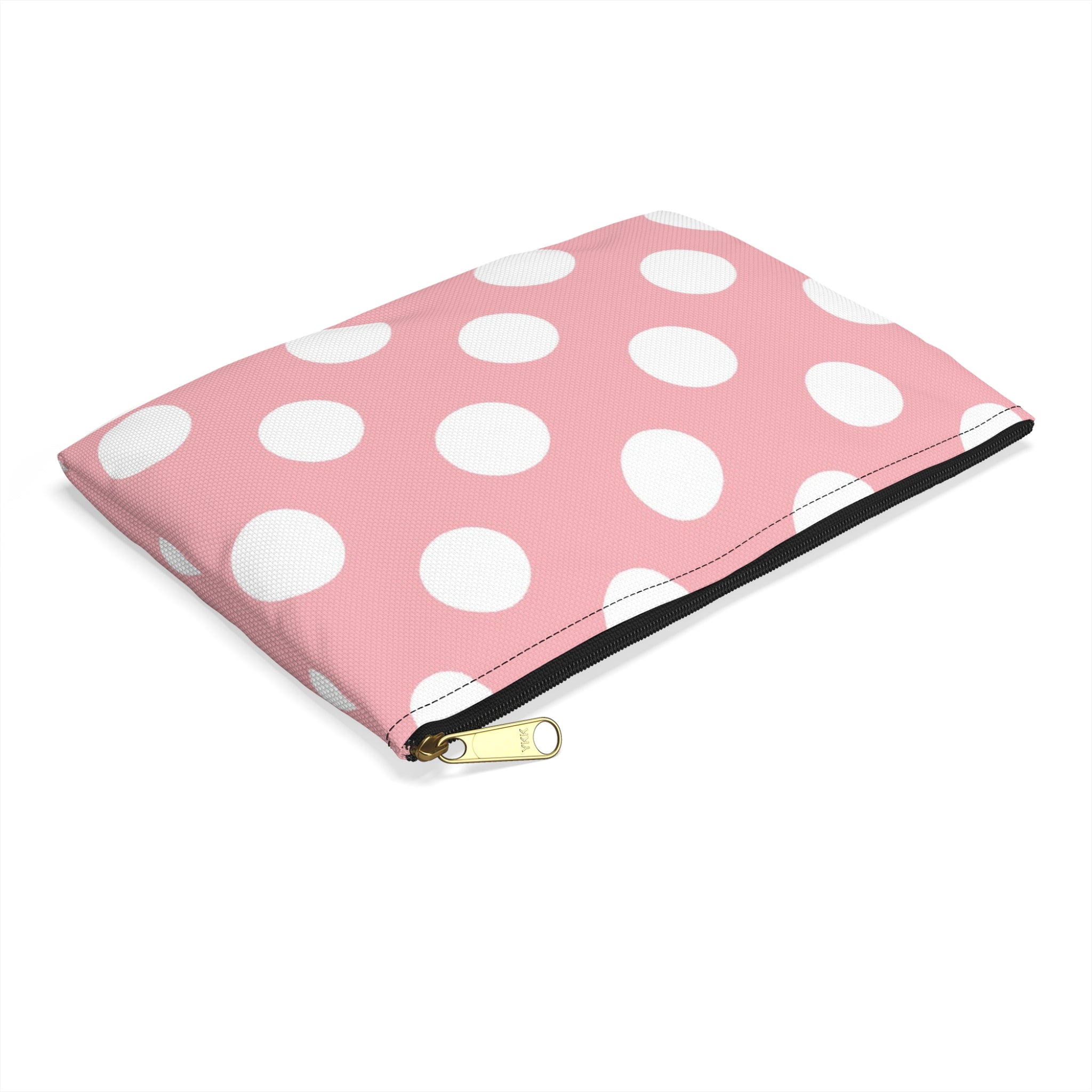 Pink Polka Dot Zippered Pouch, Artsulli - Art is Long, Life is Short, Bags, , , , , , , 
