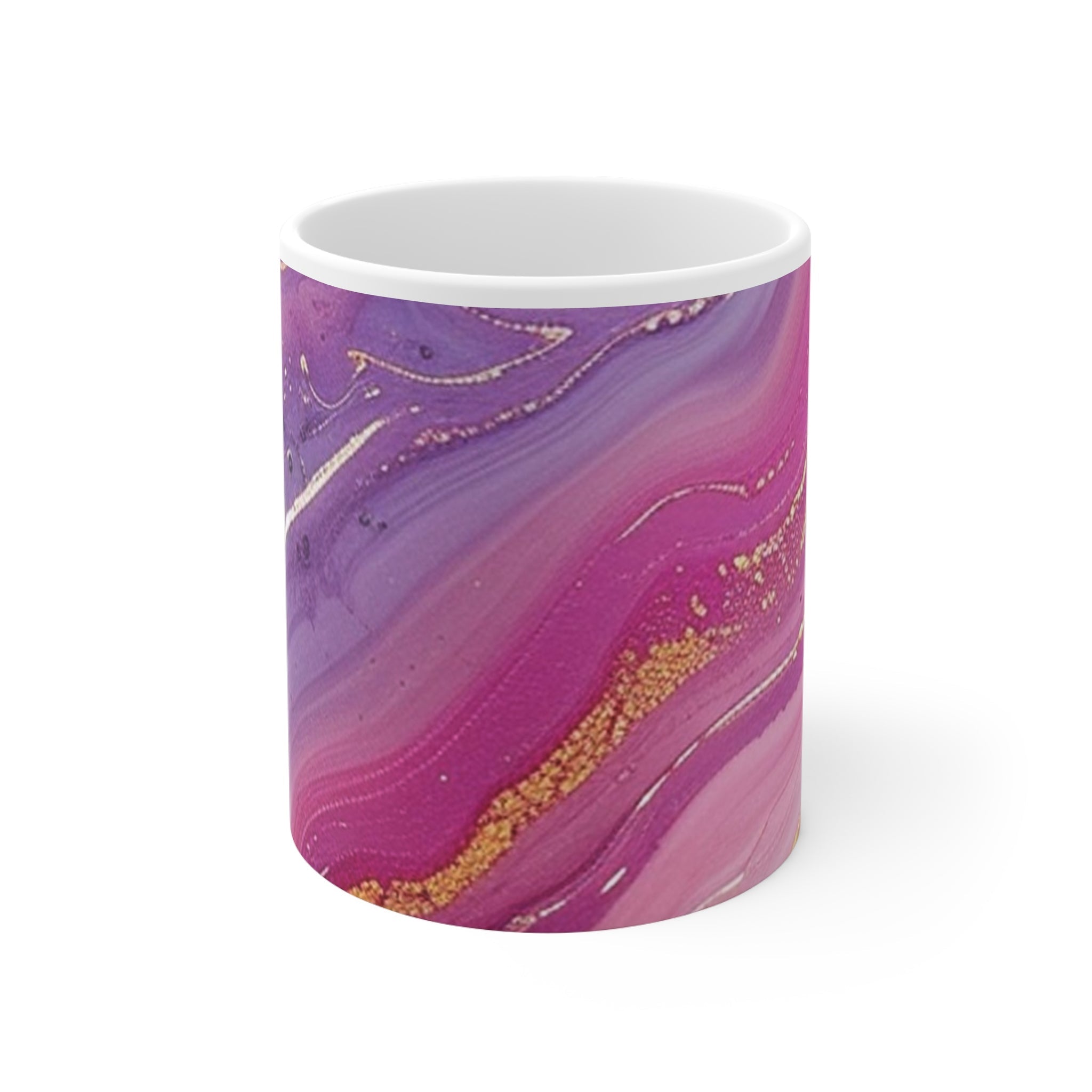Printify Pink Purple and Gold Marble Mug 2025