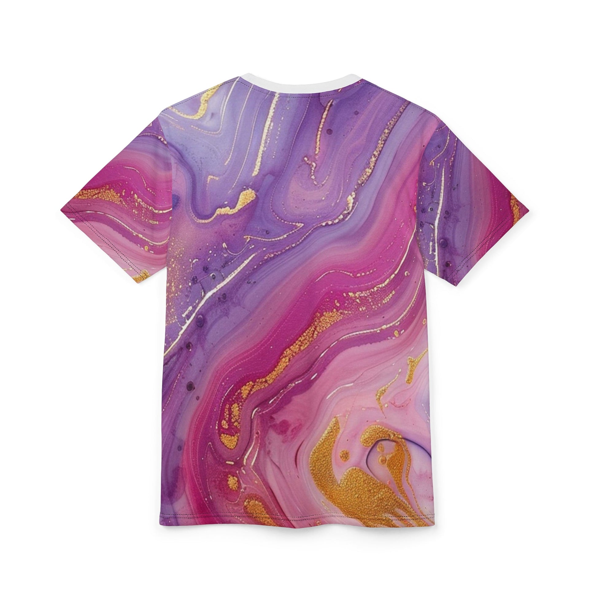 Pink Purple Gold Marble T-Shirt, Artsulli - Art is Long, Life is Short, All Over Prints, , , , , , , 