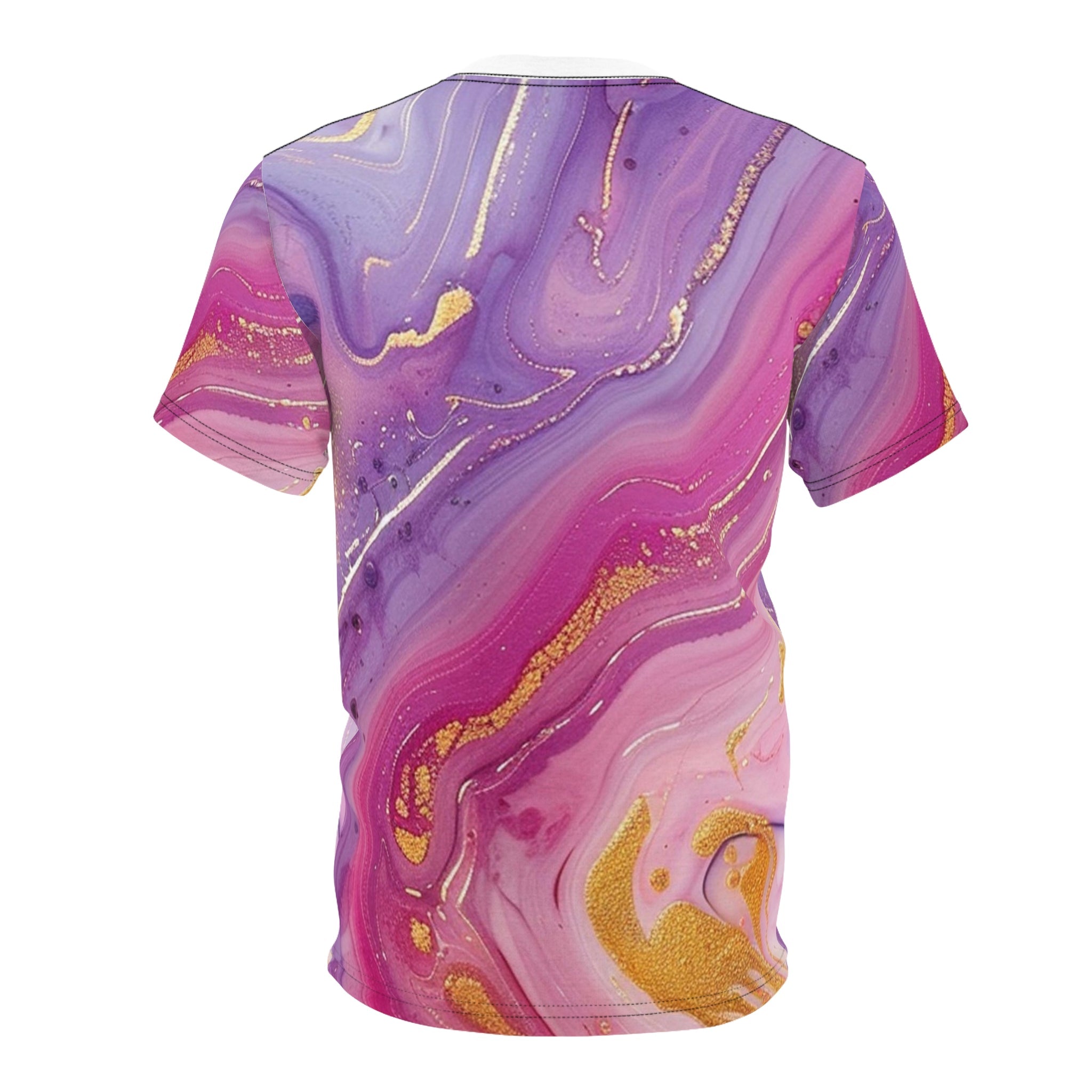 Pink Purple Gold Marble T-Shirt, Artsulli - Art is Long, Life is Short, All Over Prints, , , , , , , 