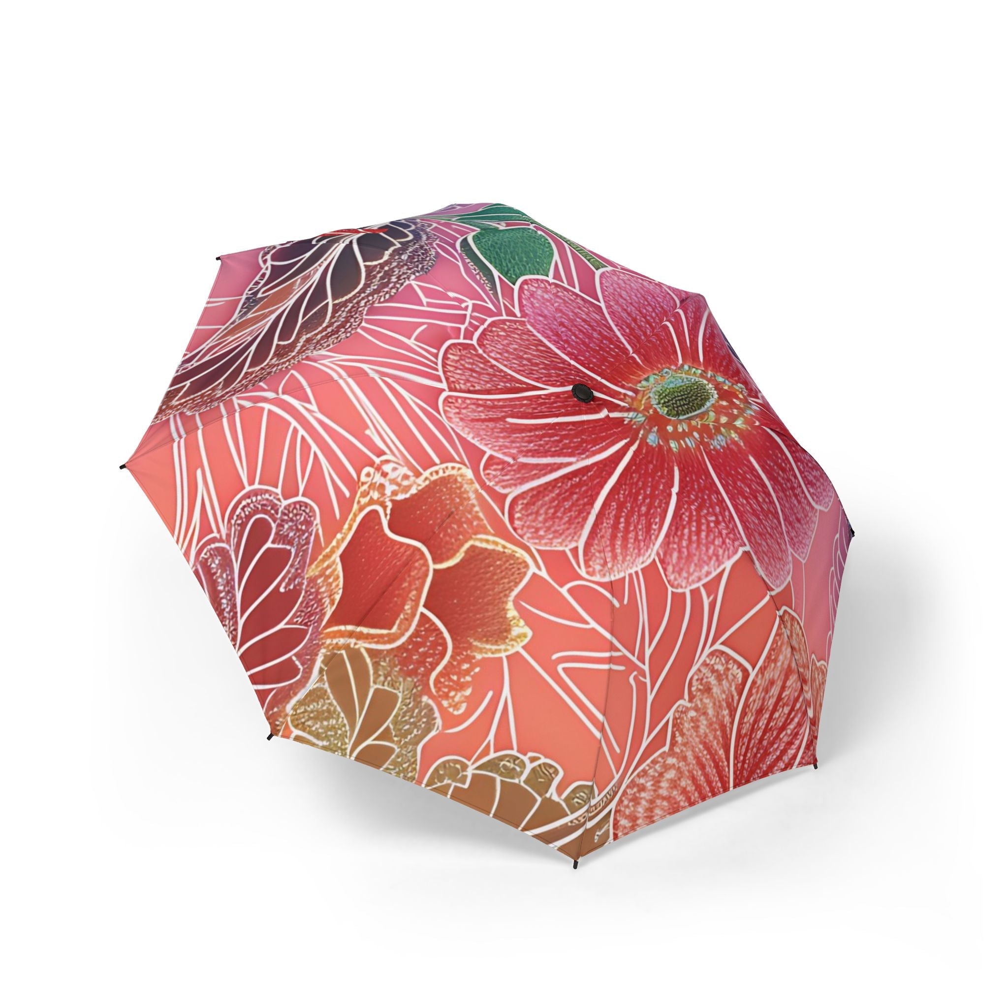 Pink Red and Purple Floral Umbrella, Artsulli - Art is Long, Life is Short, Accessories, Size, One size, , , , , 21019263418101477522