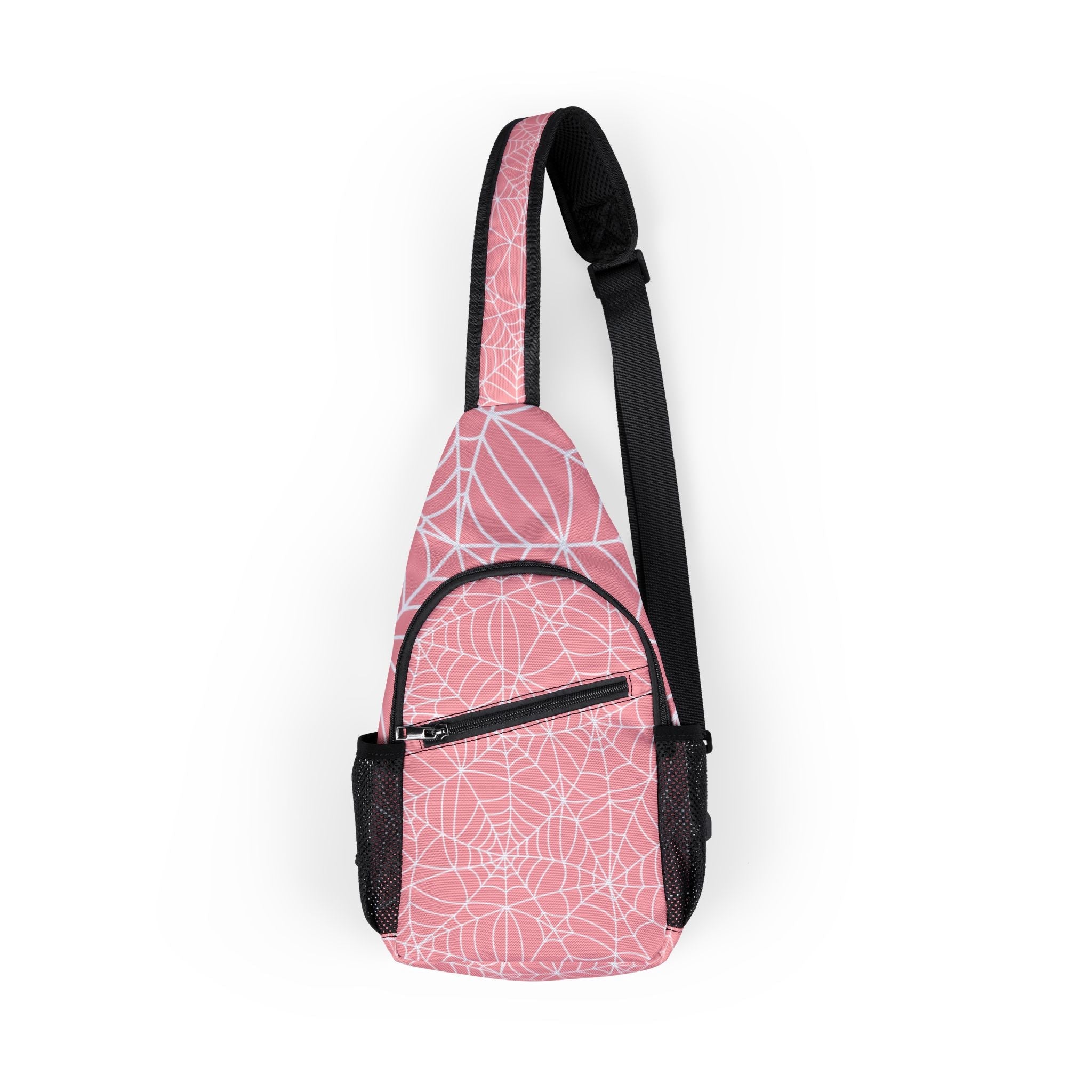 Printify Pink Spiderweb Chest Bag 2025