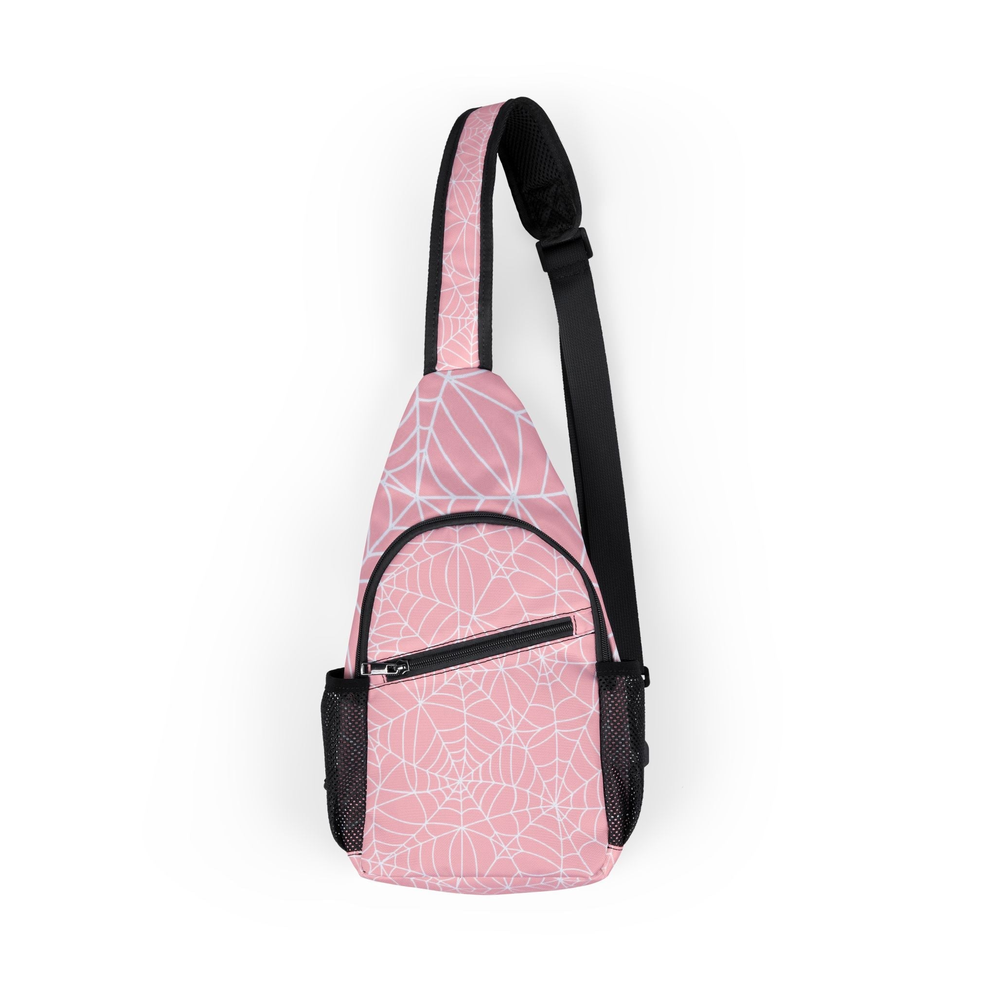 Printify Pink Spiderweb Chest Bag 2025