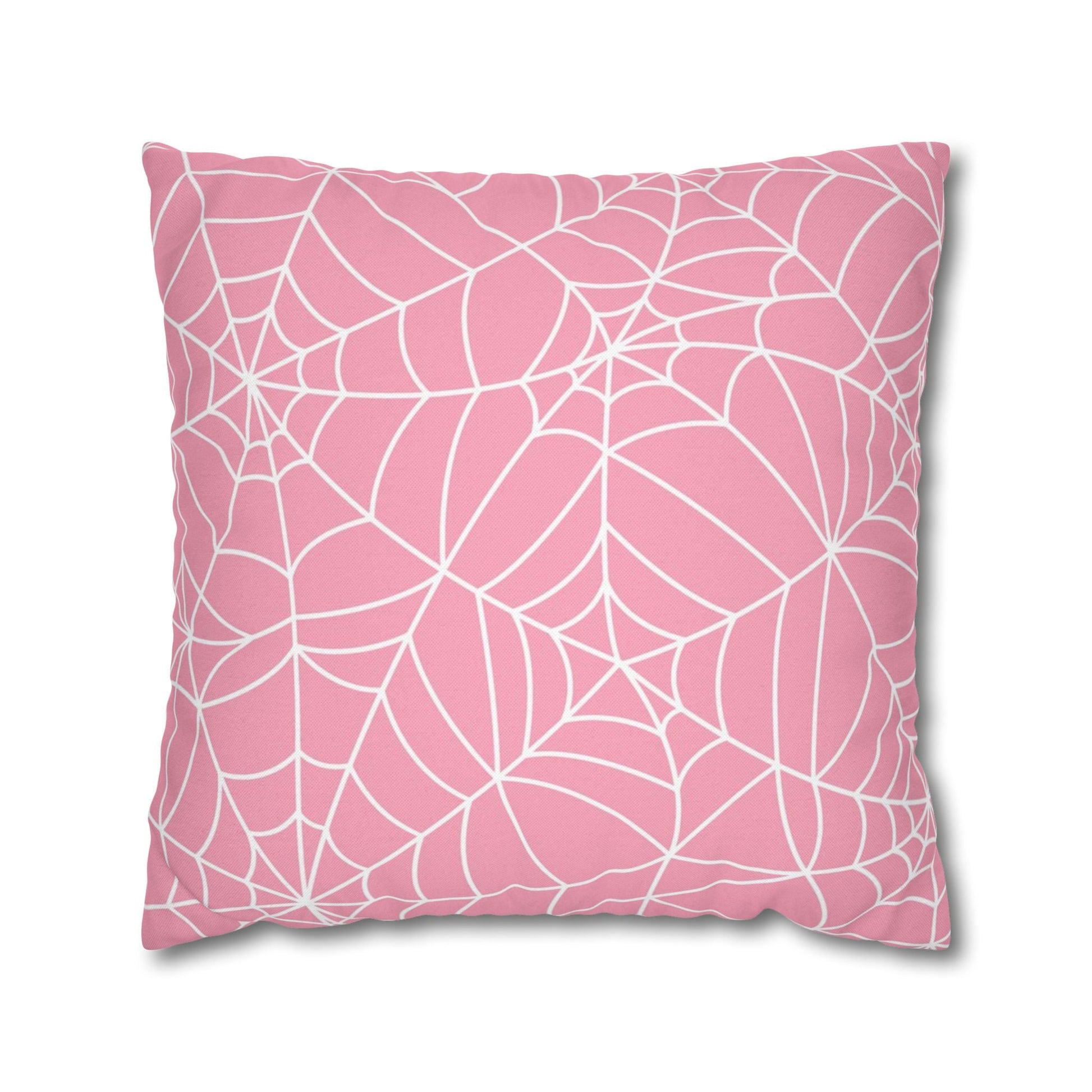 Pink Spiderweb Pillowcase, Artsulli - Art is Long, Life is Short, Home Decor, Size, 20" × 20", , , , , 11550751515812659763