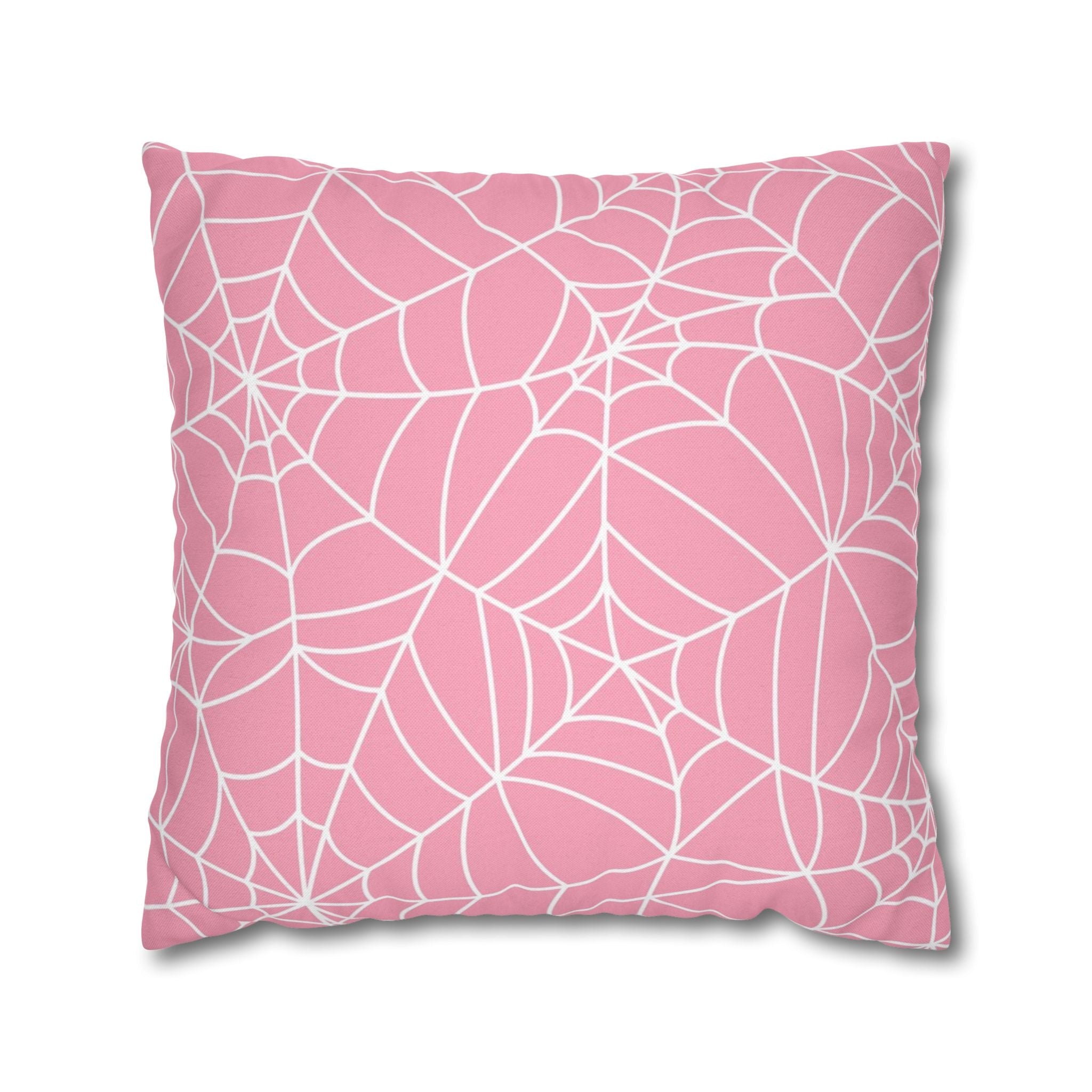 Pink Spiderweb Pillowcase, Artsulli - Art is Long, Life is Short, Home Decor, Size, 20" × 20", , , , , 11550751515812659763