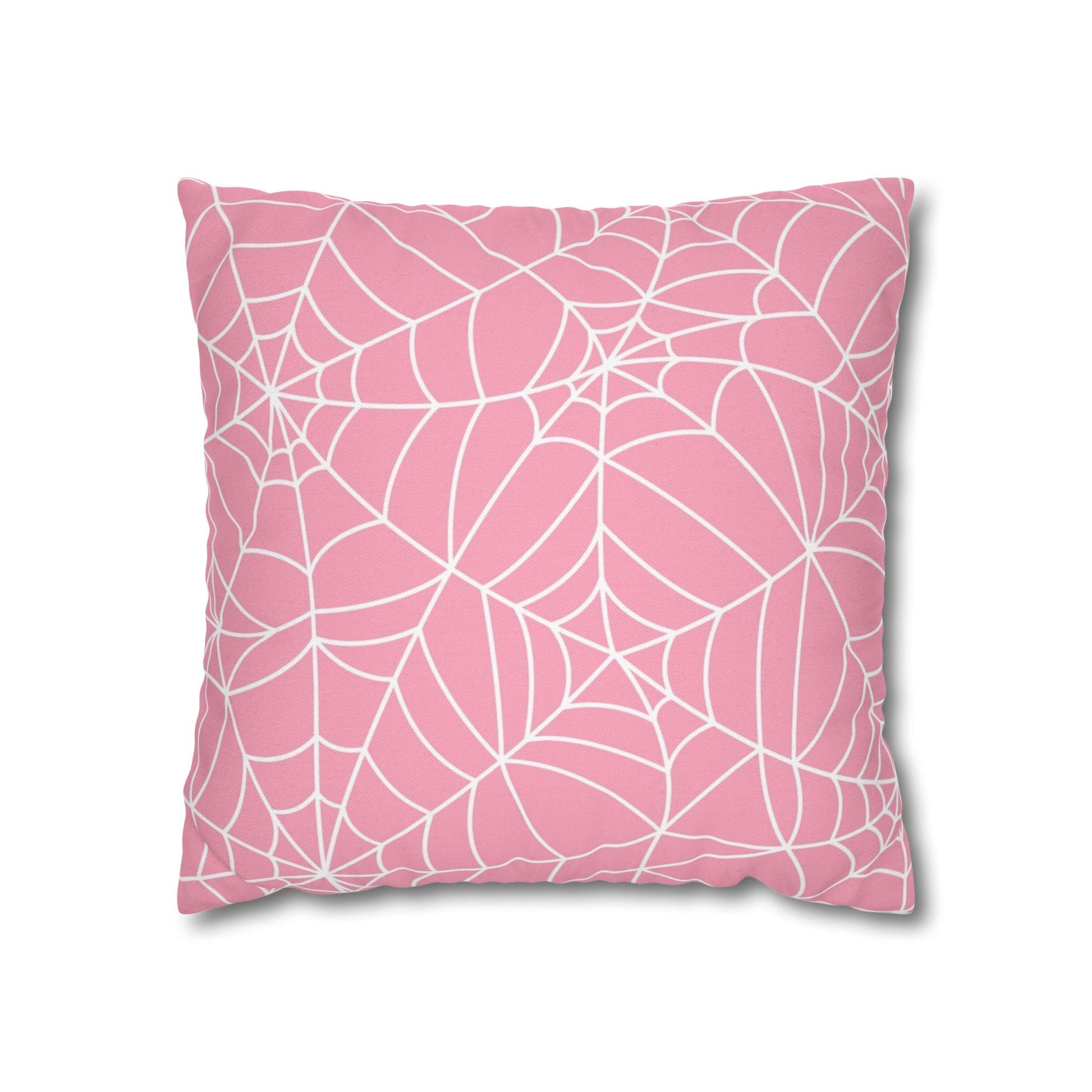 Pink Spiderweb Pillowcase, Artsulli - Art is Long, Life is Short, Home Decor, Size, 16" × 16", , , , , 26639166566259691251
