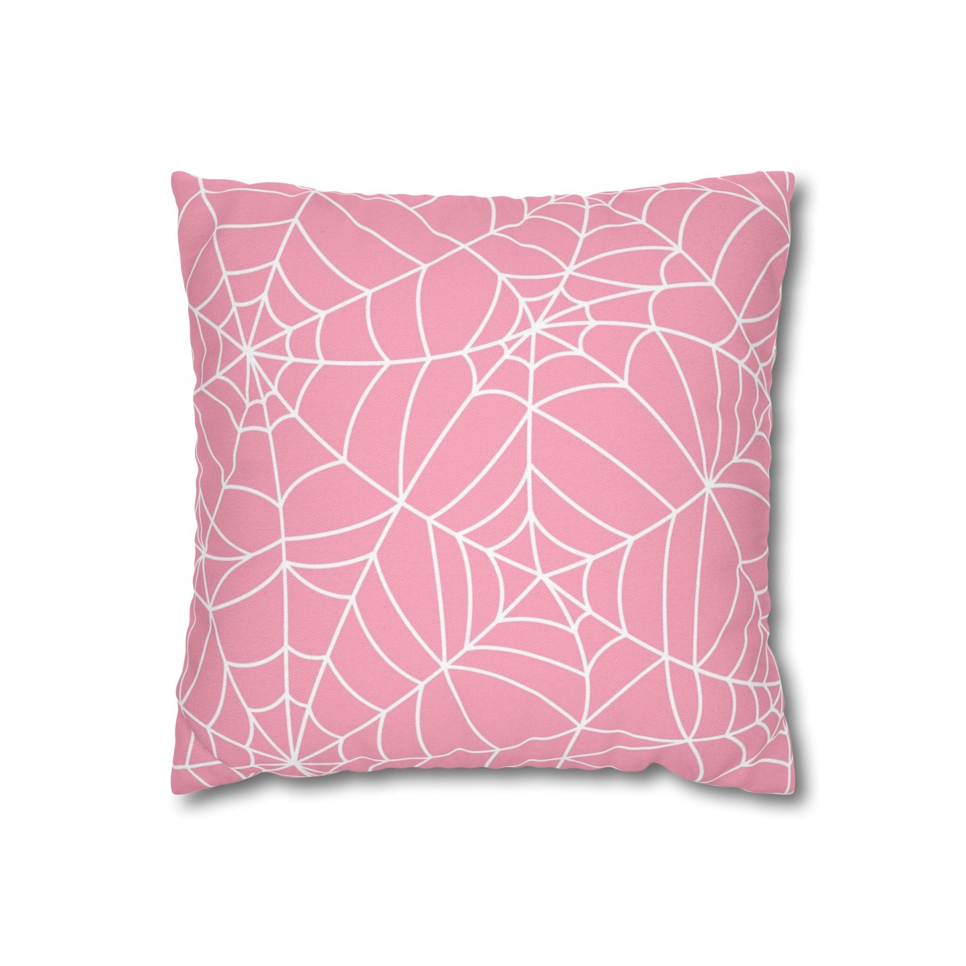 Pink Spiderweb Pillowcase, Artsulli - Art is Long, Life is Short, Home Decor, Size, 14" × 14", , , , , 29727475604809159315