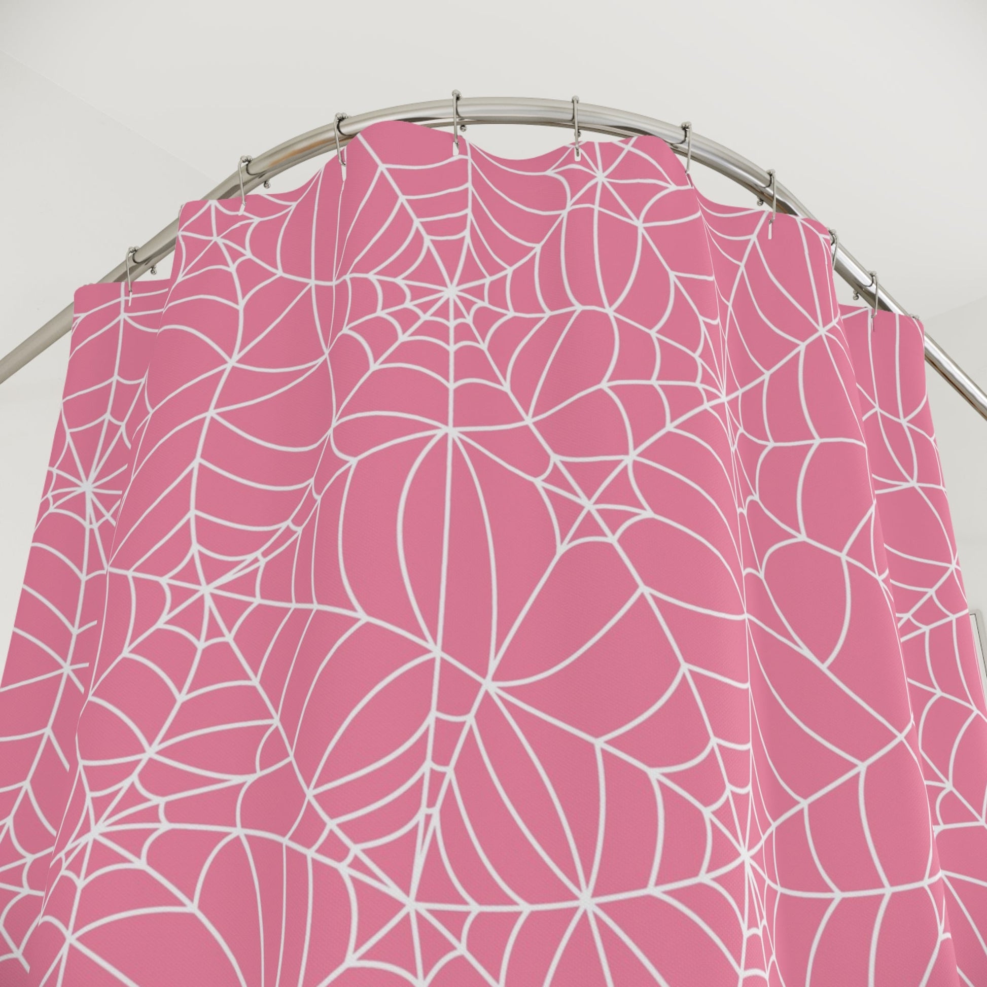 Pink Spiderweb Shower Curtain, Artsulli - Art is Long, Life is Short, Home Decor, , , , , , , 