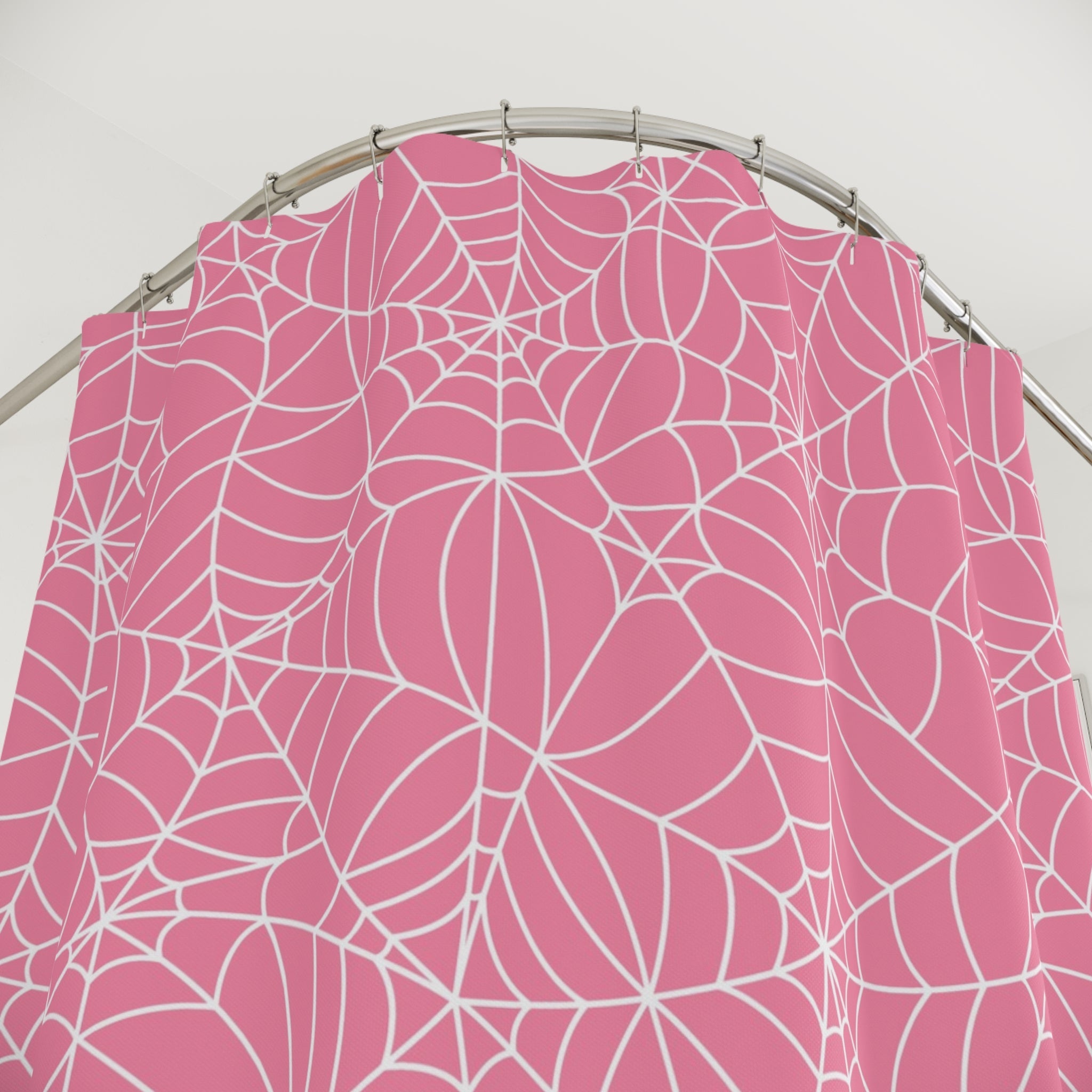Pink Spiderweb Shower Curtain, Artsulli - Art is Long, Life is Short, Home Decor, , , , , , , 
