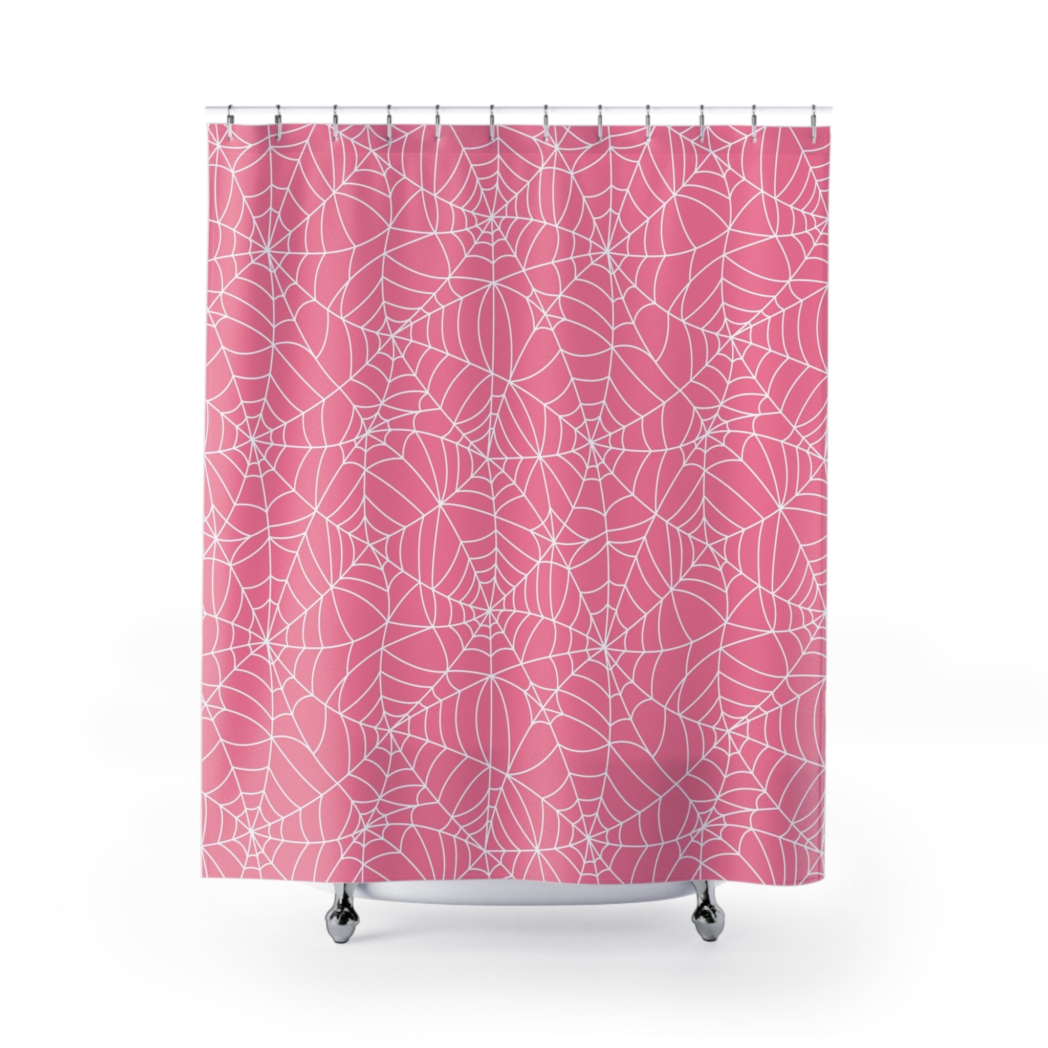Printify Pink Spiderweb Shower Curtain 2025